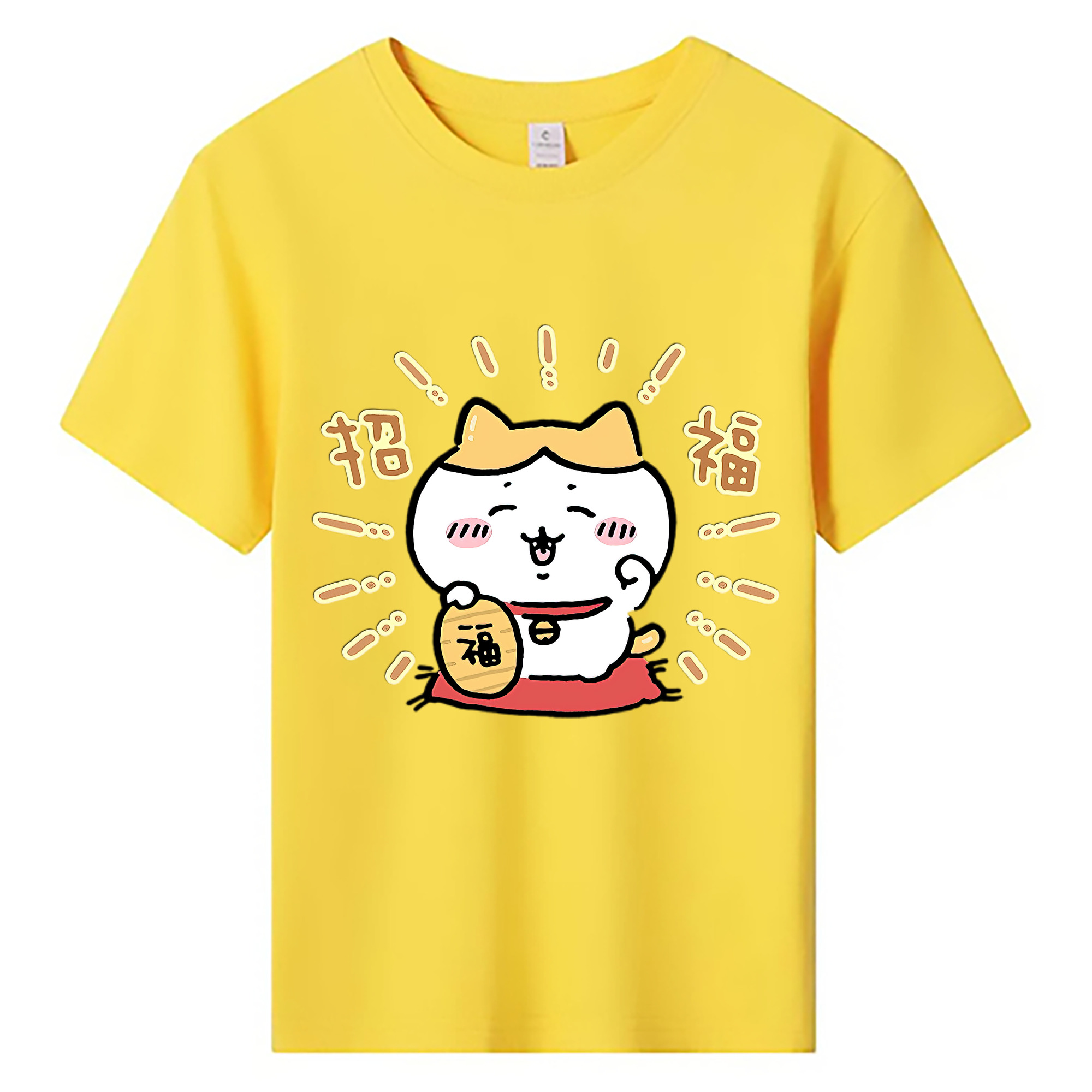 （画像用） ちいかわ ハチワレ Chii-kawa hachiware 綿100％キッズTシャツ（フロントプリント）