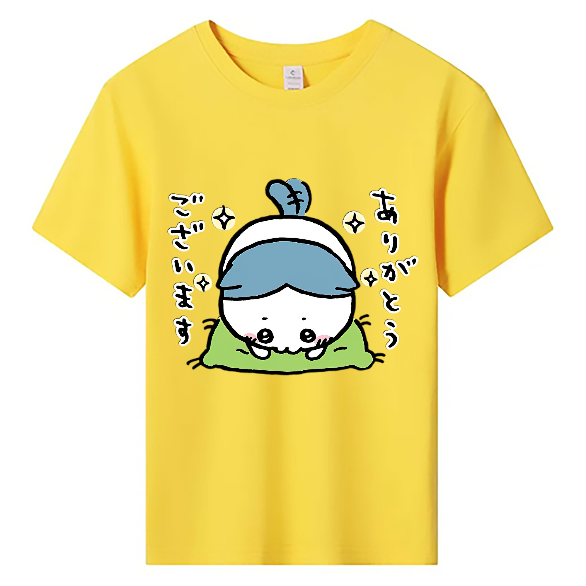 （画像用） ちいかわ ハチワレ Chii-kawa hachiware 綿100％キッズTシャツ（フロントプリント）
