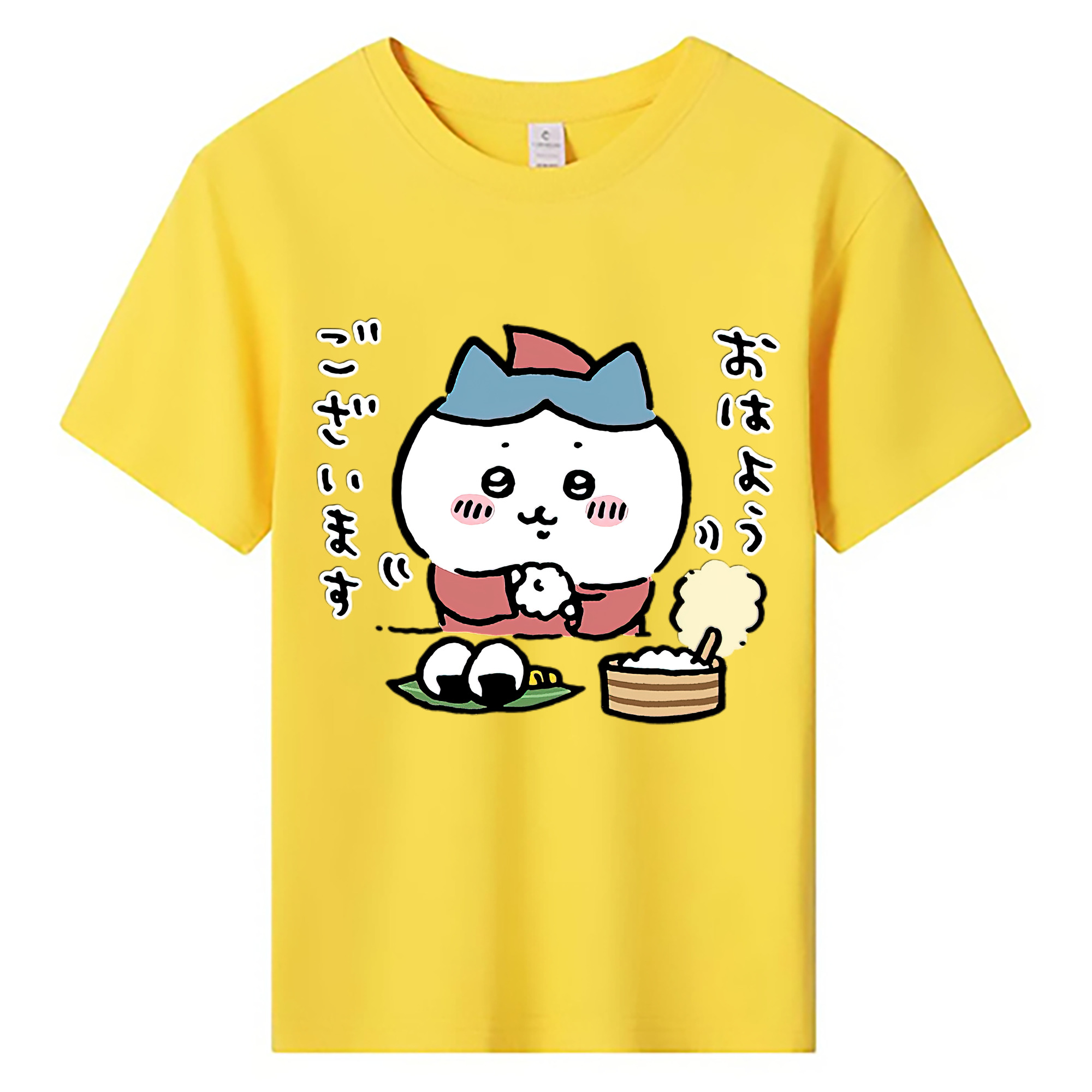 （画像用） ちいかわ ハチワレ Chii-kawa hachiware 綿100％キッズTシャツ（フロントプリント）