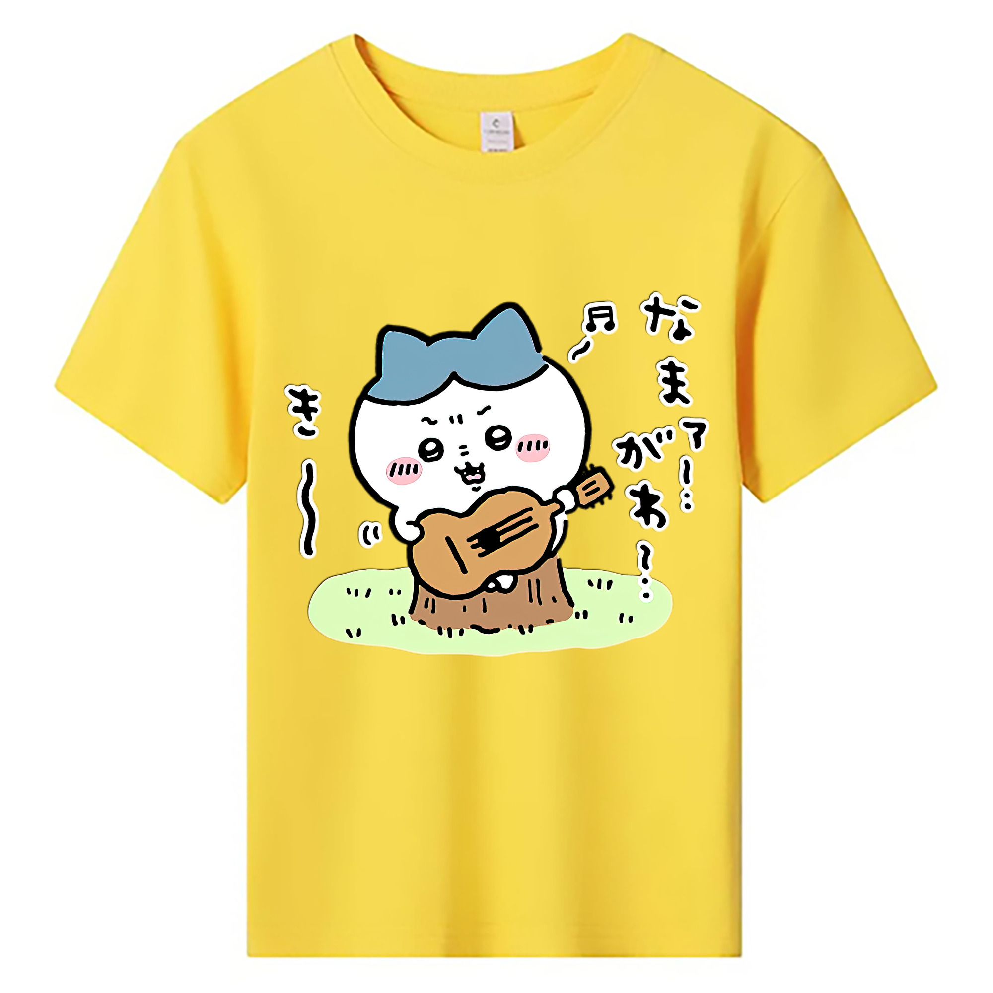 （画像用） ちいかわ ハチワレ Chii-kawa hachiware 綿100％キッズTシャツ（フロントプリント）