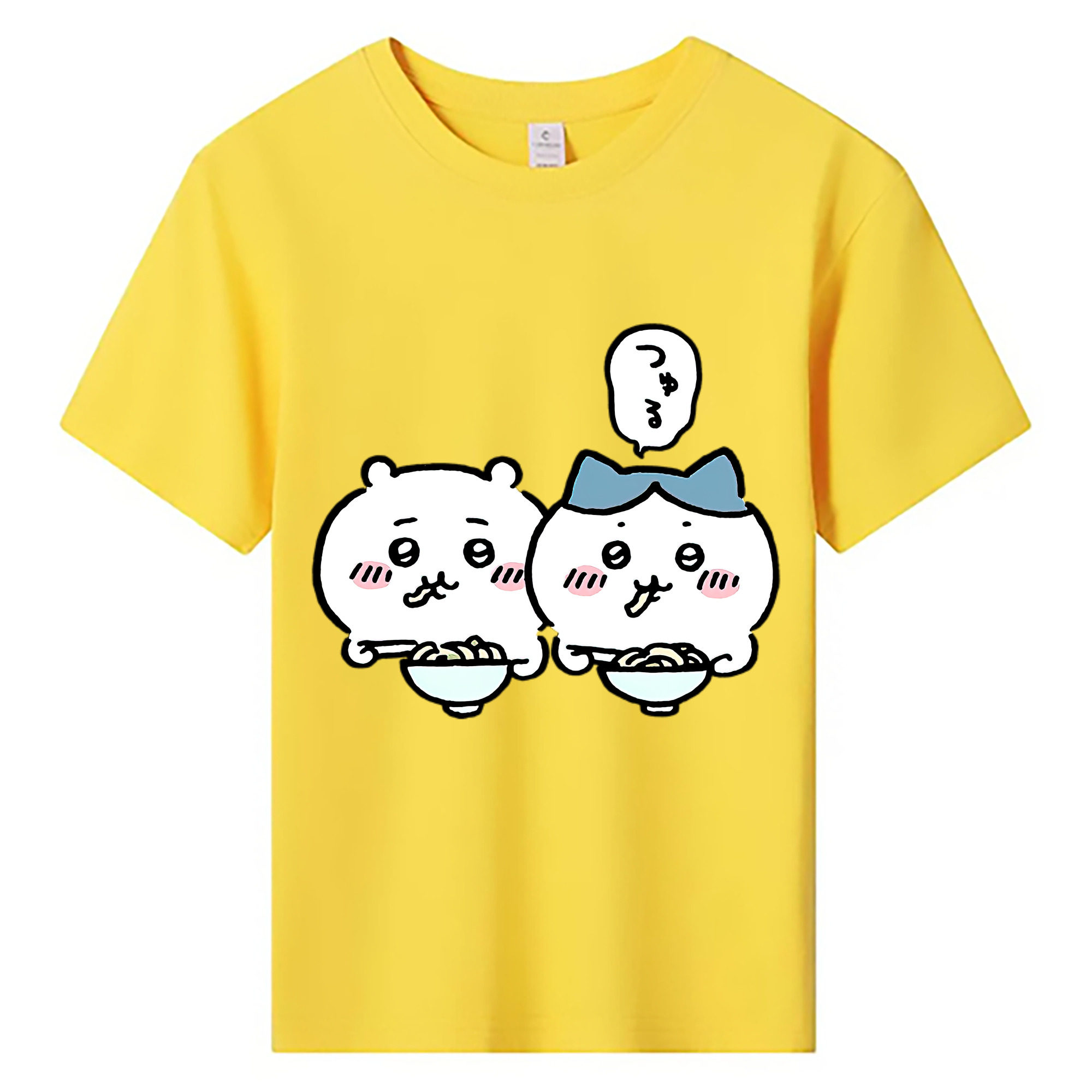 （画像用） ちいかわ ハチワレ Chii-kawa hachiware 綿100％キッズTシャツ（フロントプリント）