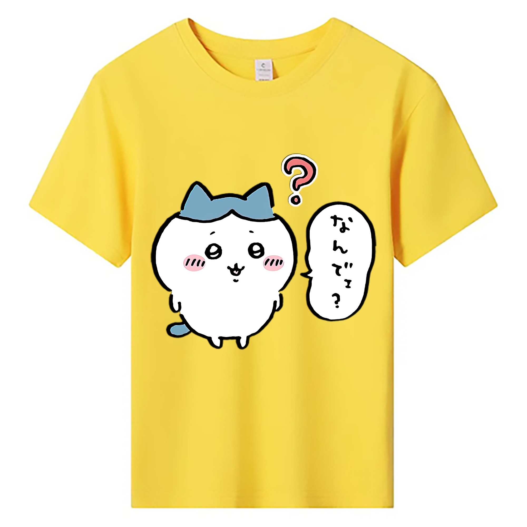 （画像用） ちいかわ ハチワレ Chii-kawa hachiware 綿100％キッズTシャツ（フロントプリント）