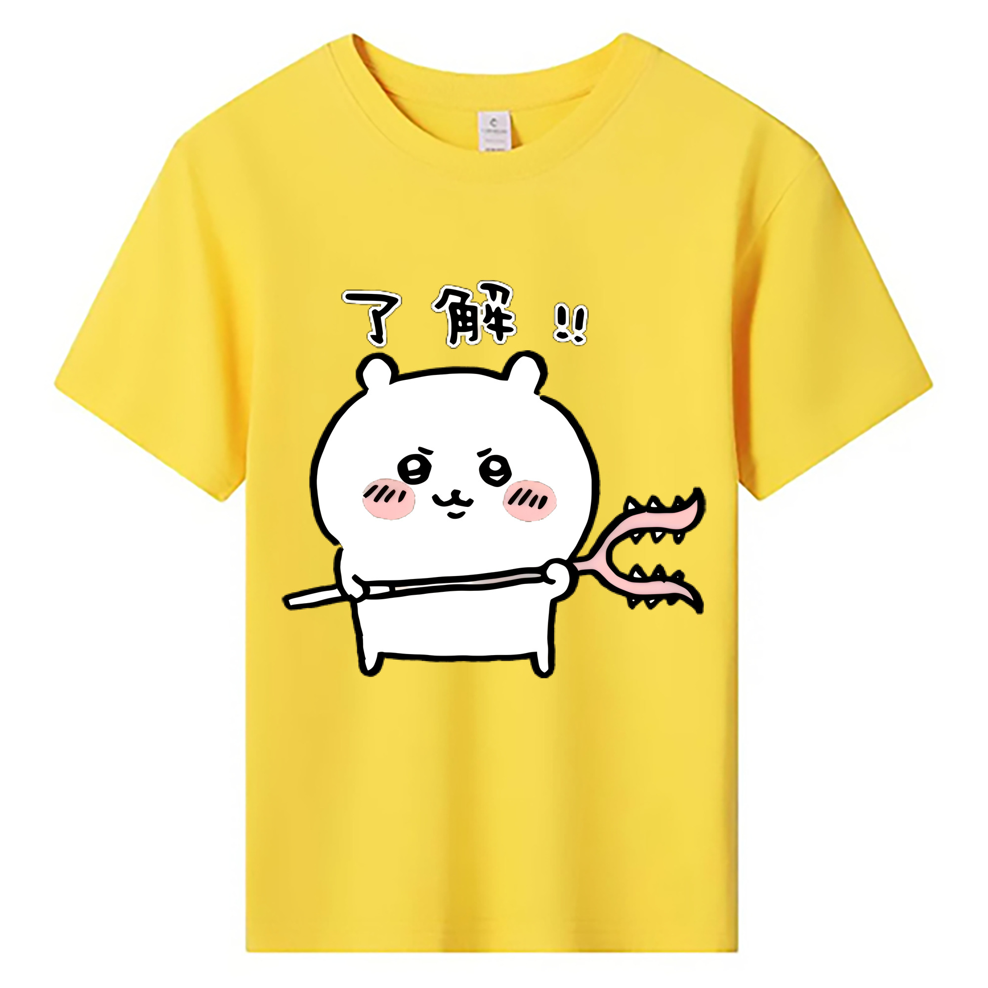 （画像用） ちいかわ ちいかわ Chii-kawa chiikawa 綿100％キッズTシャツ（フロントプリント）