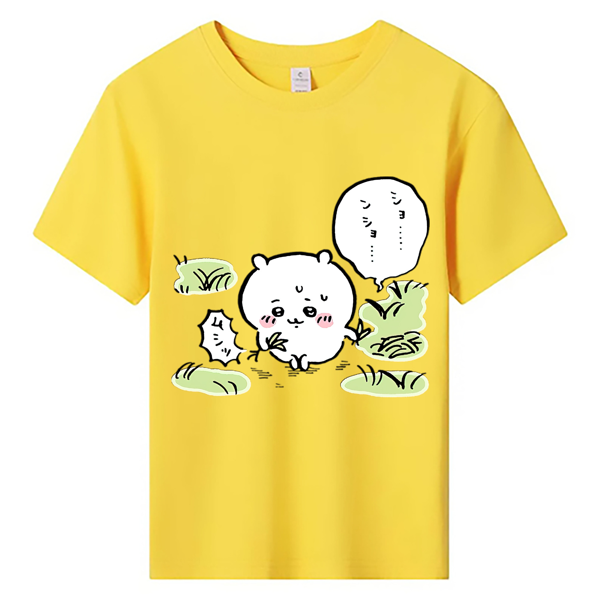 （画像用） ちいかわ ちいかわ Chii-kawa chiikawa 綿100％キッズTシャツ（フロントプリント）