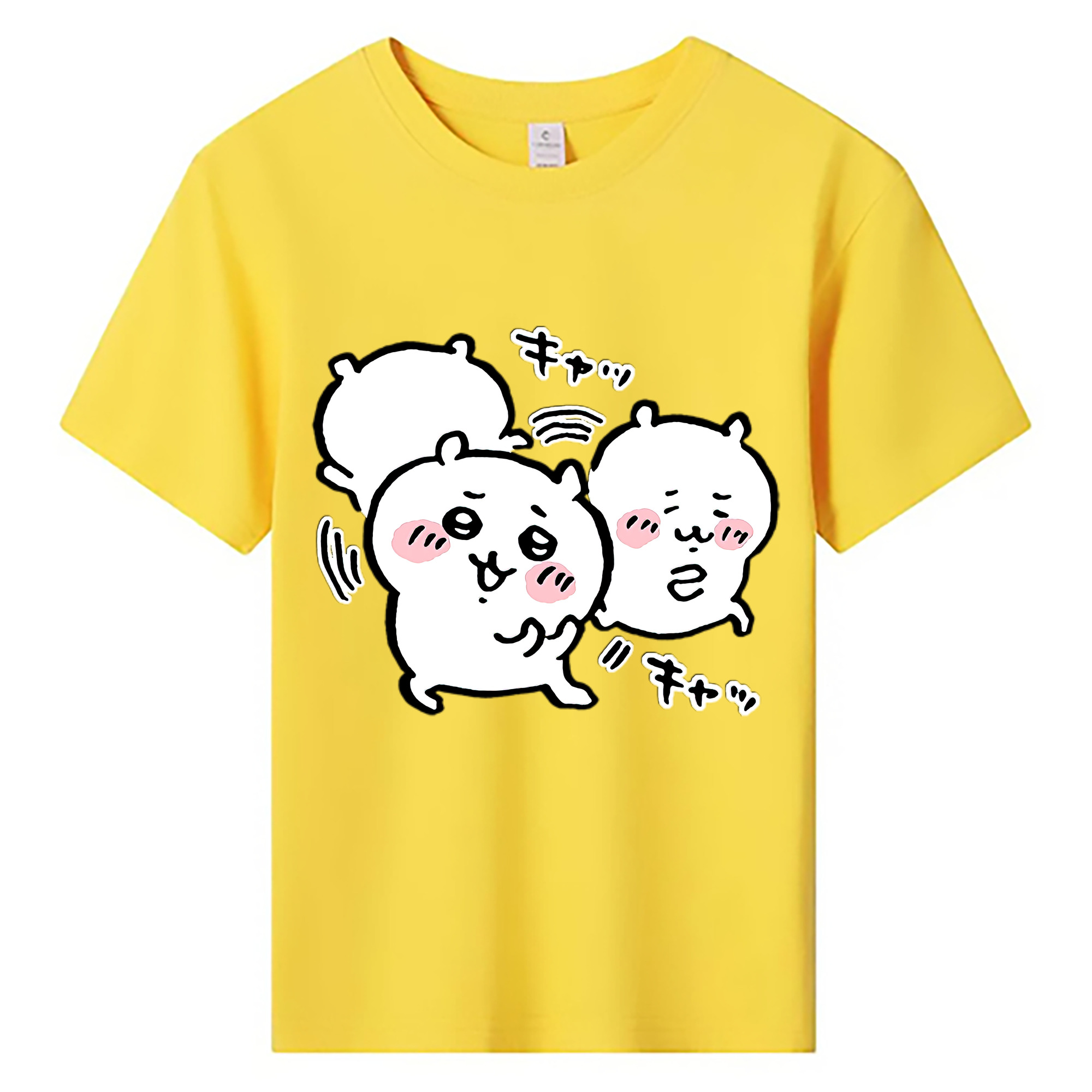 （画像用） ちいかわ ちいかわ Chii-kawa chiikawa 綿100％キッズTシャツ（フロントプリント）