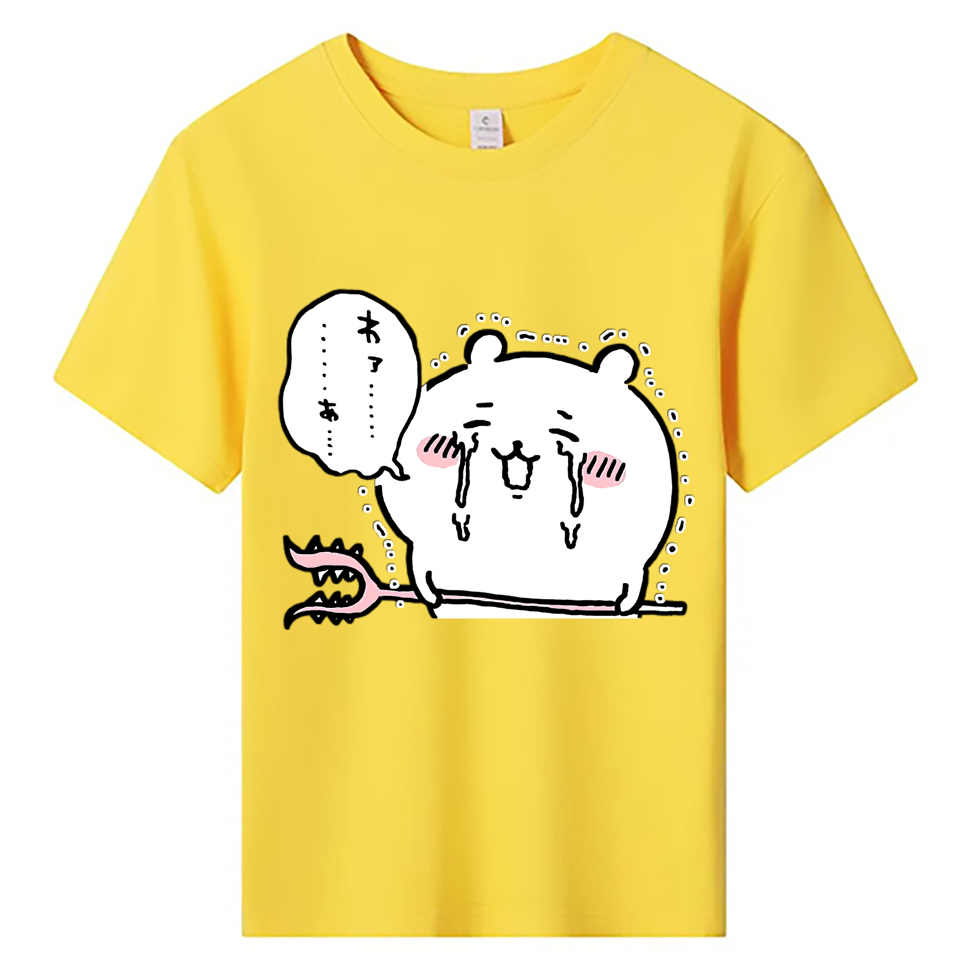 （画像用） ちいかわ ちいかわ Chii-kawa chiikawa 綿100％キッズTシャツ（フロントプリント）