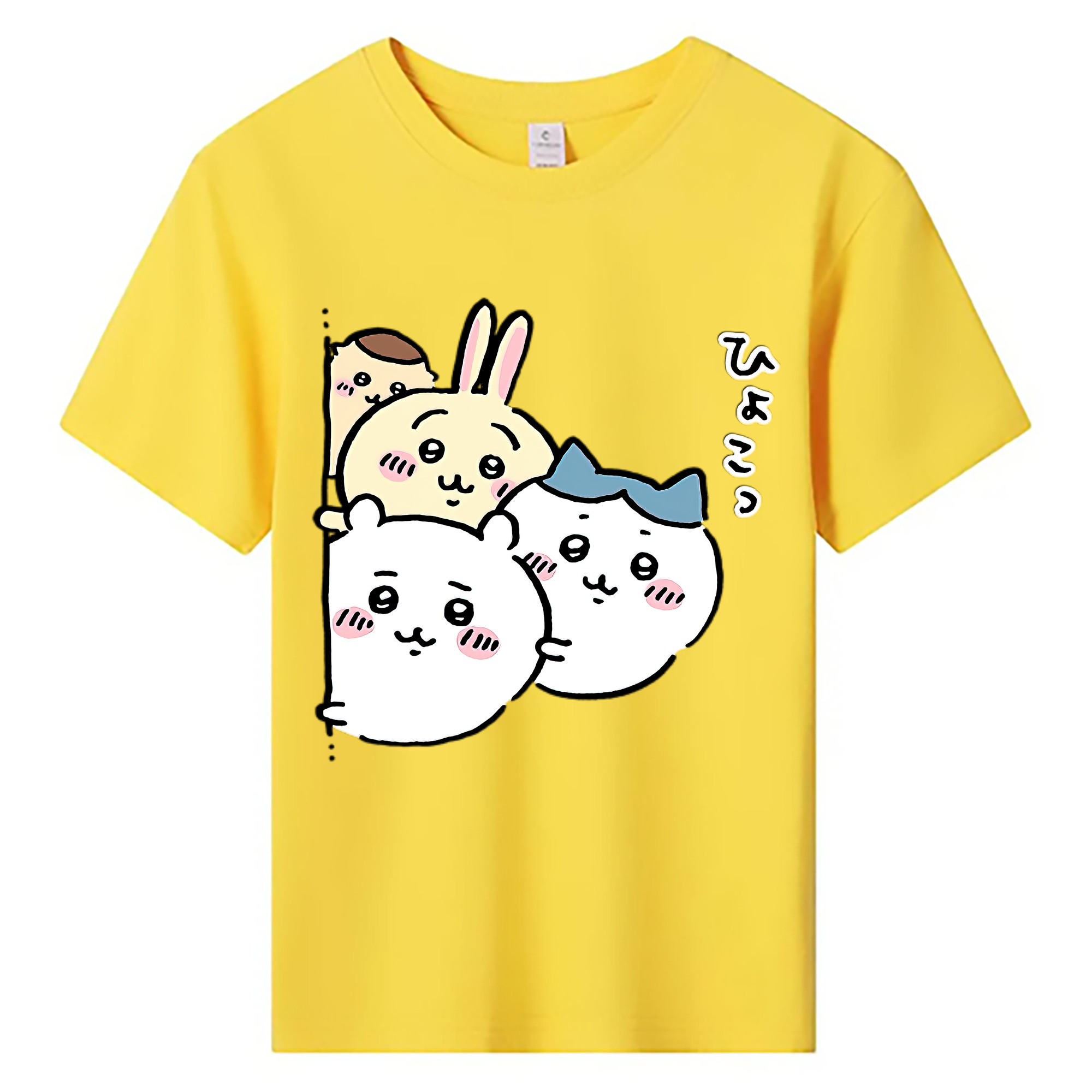 （画像用） ちいかわ ちいかわ Chii-kawa chiikawa 綿100％キッズTシャツ（フロントプリント）