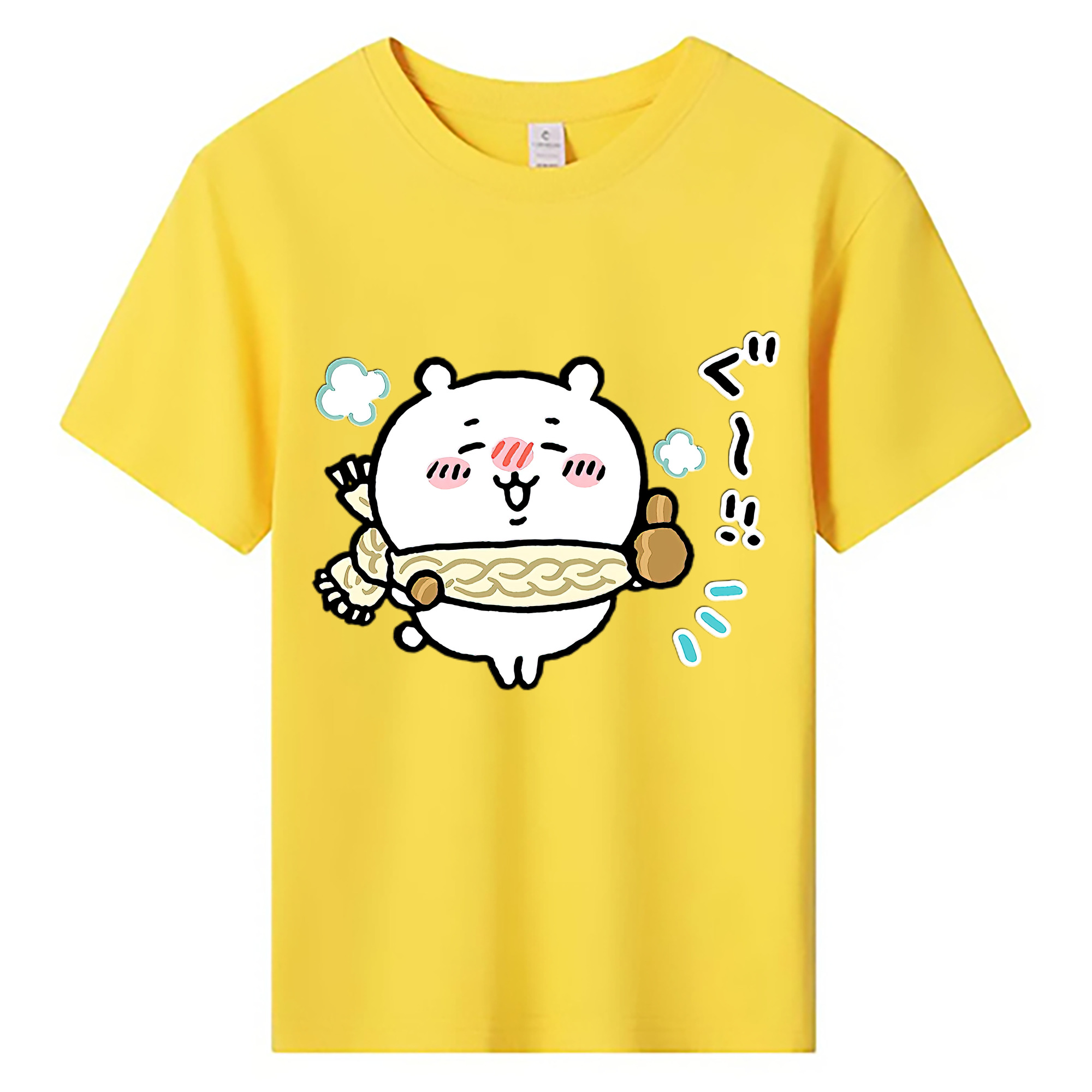 （画像用） ちいかわ ちいかわ Chii-kawa chiikawa 綿100％キッズTシャツ（フロントプリント）