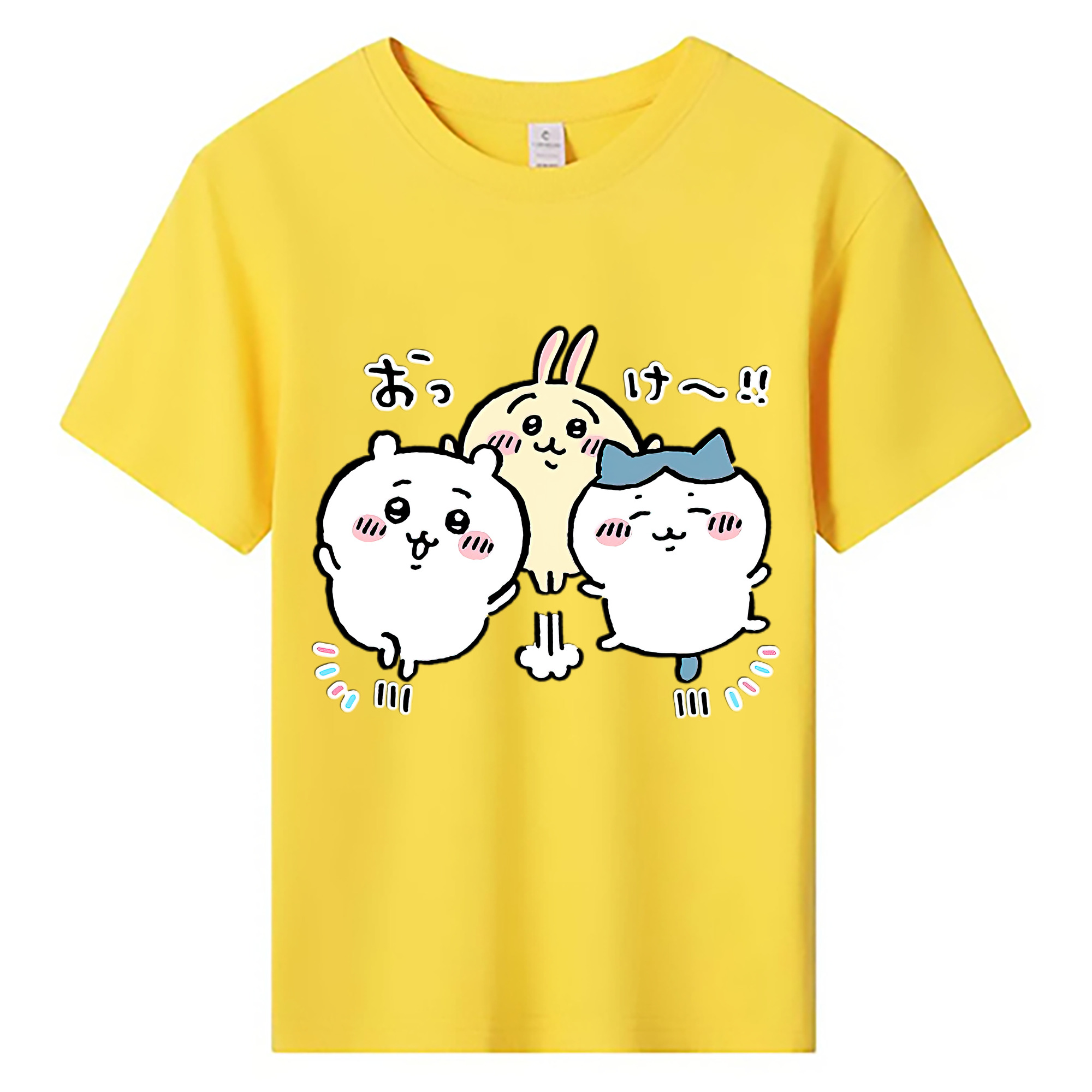 （画像用） ちいかわ ちいかわ Chii-kawa chiikawa 綿100％キッズTシャツ（フロントプリント）