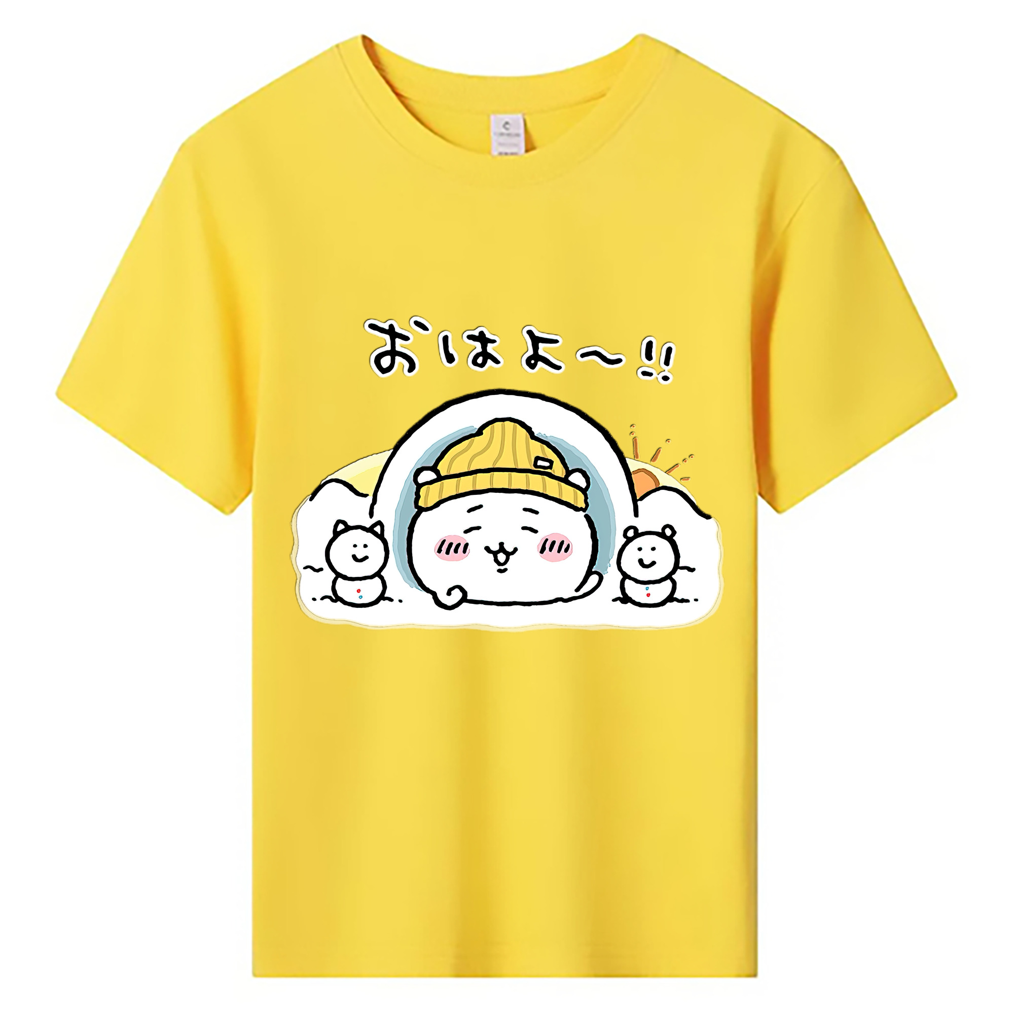 （画像用） ちいかわ ちいかわ Chii-kawa chiikawa 綿100％キッズTシャツ（フロントプリント）