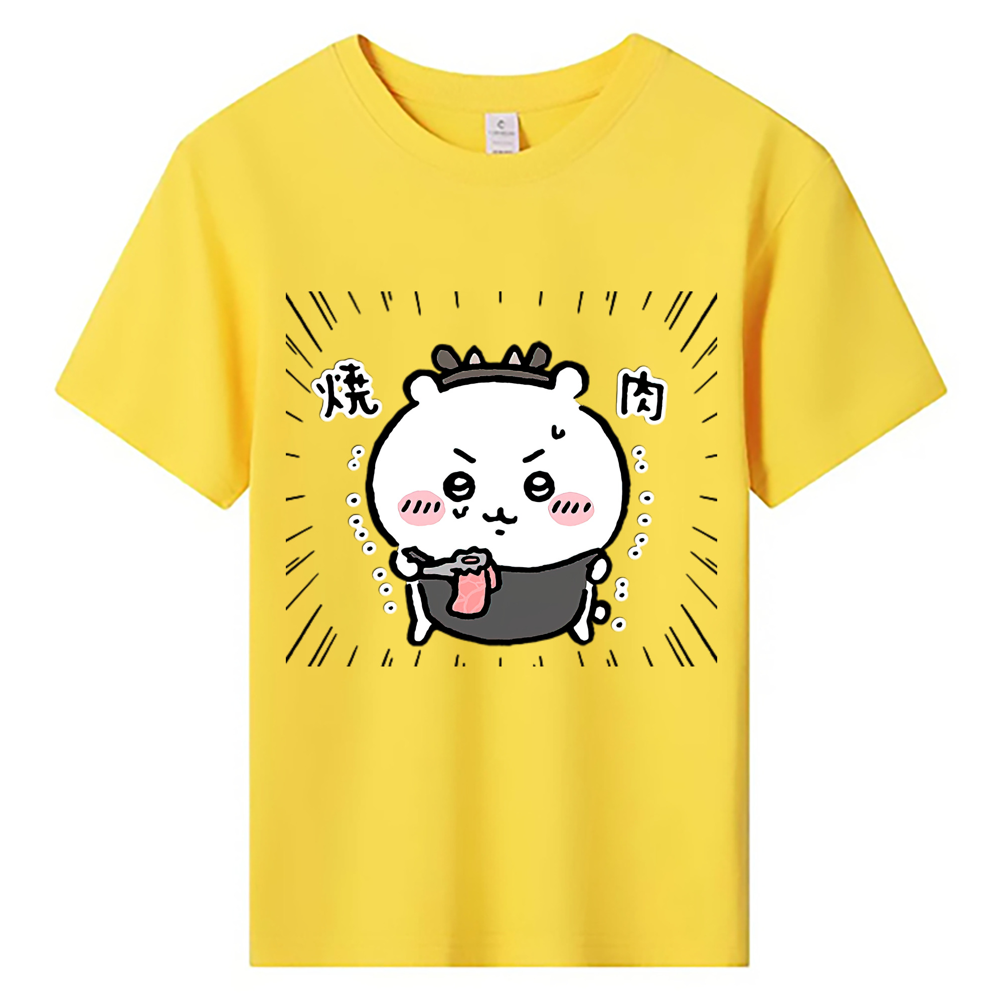 （画像用） ちいかわ ちいかわ Chii-kawa chiikawa 綿100％キッズTシャツ（フロントプリント）