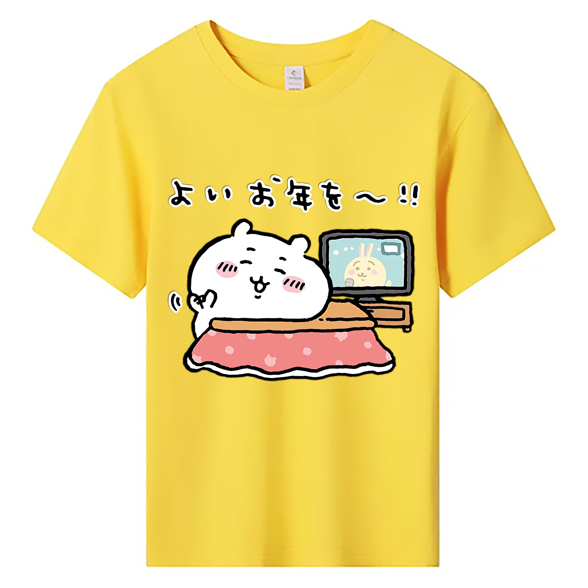 （画像用） ちいかわ ちいかわ Chii-kawa chiikawa 綿100％キッズTシャツ（フロントプリント）