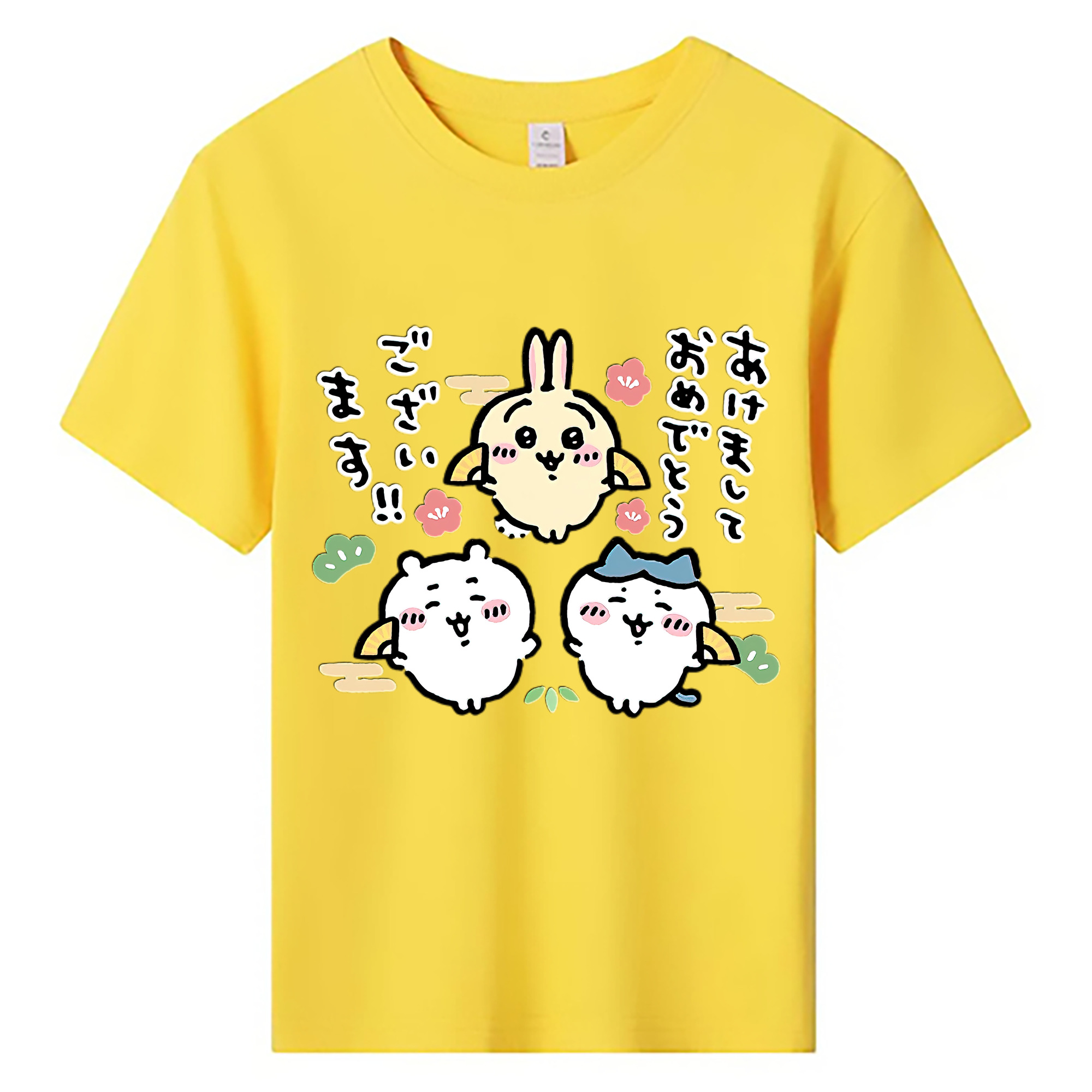 （画像用） ちいかわ ちいかわ Chii-kawa chiikawa 綿100％キッズTシャツ（フロントプリント）