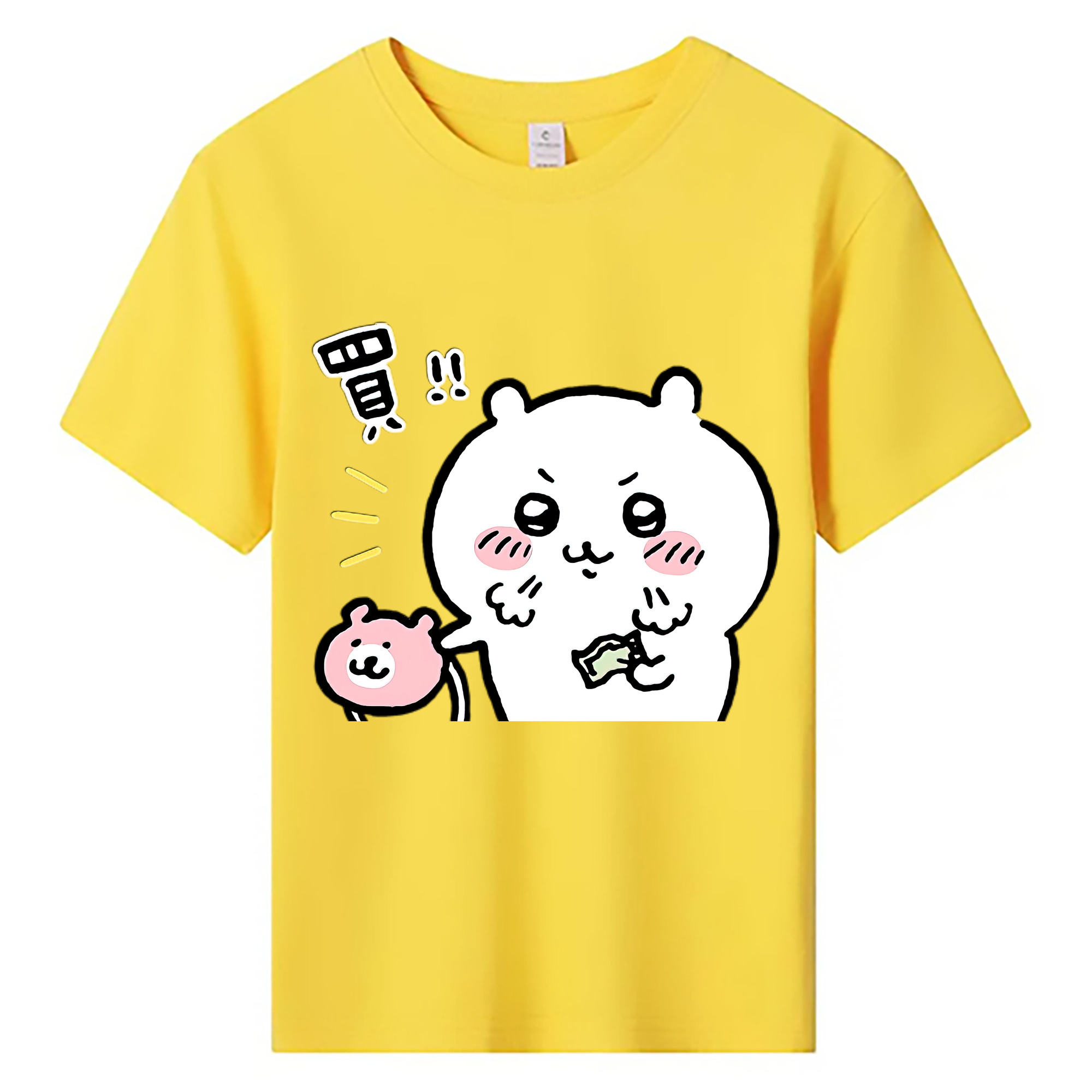 （画像用） ちいかわ ちいかわ Chii-kawa chiikawa 綿100％キッズTシャツ（フロントプリント）