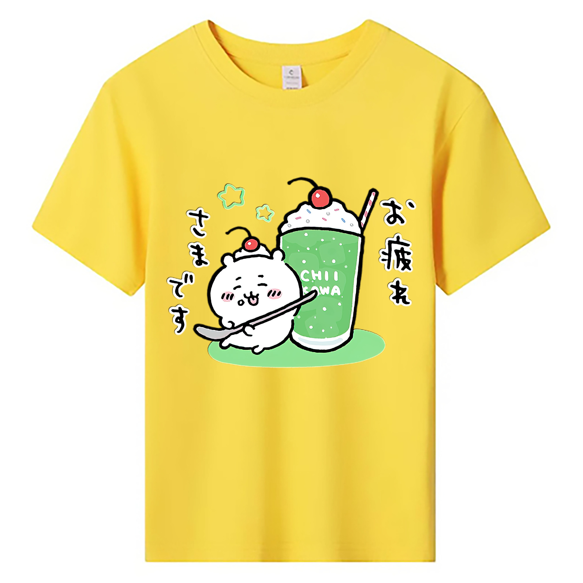 （画像用） ちいかわ ちいかわ Chii-kawa chiikawa 綿100％キッズTシャツ（フロントプリント）