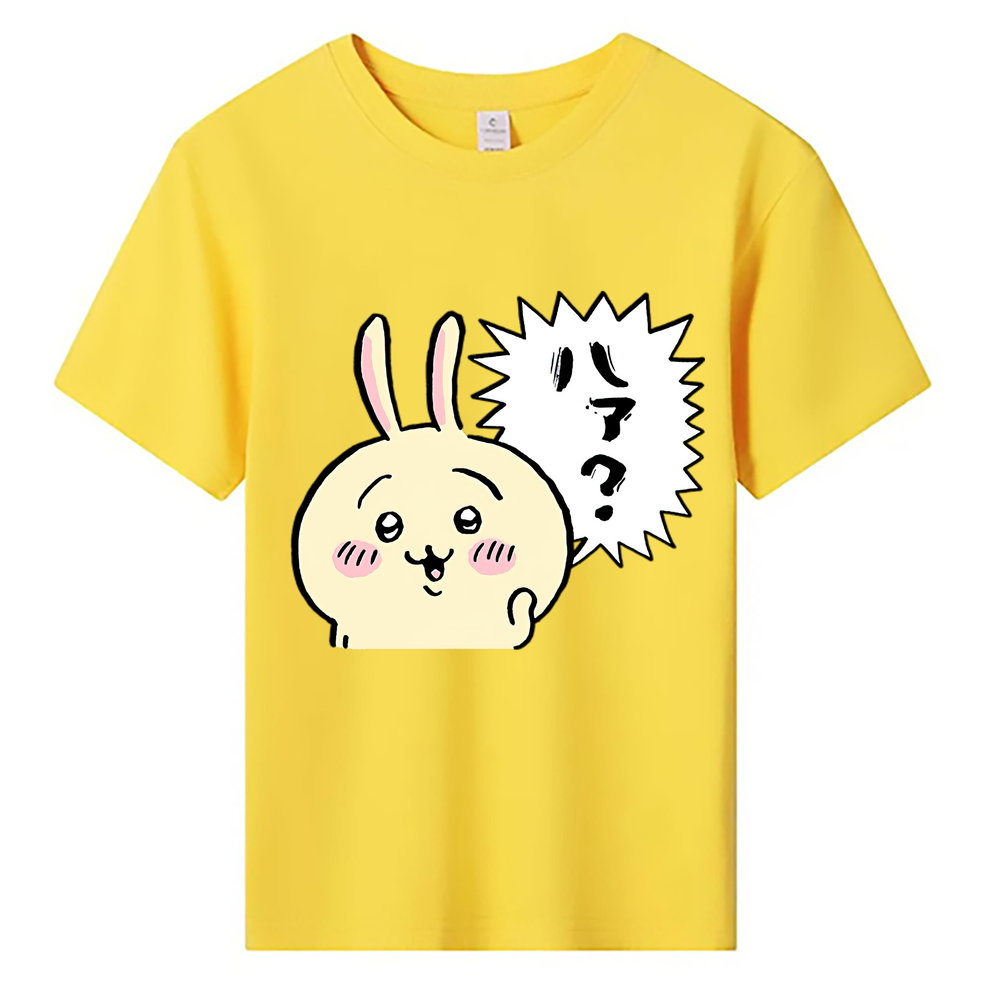 （画像用） ちいかわ うさぎ Chii-kawa usagi 綿100％キッズTシャツ（フロントプリント）