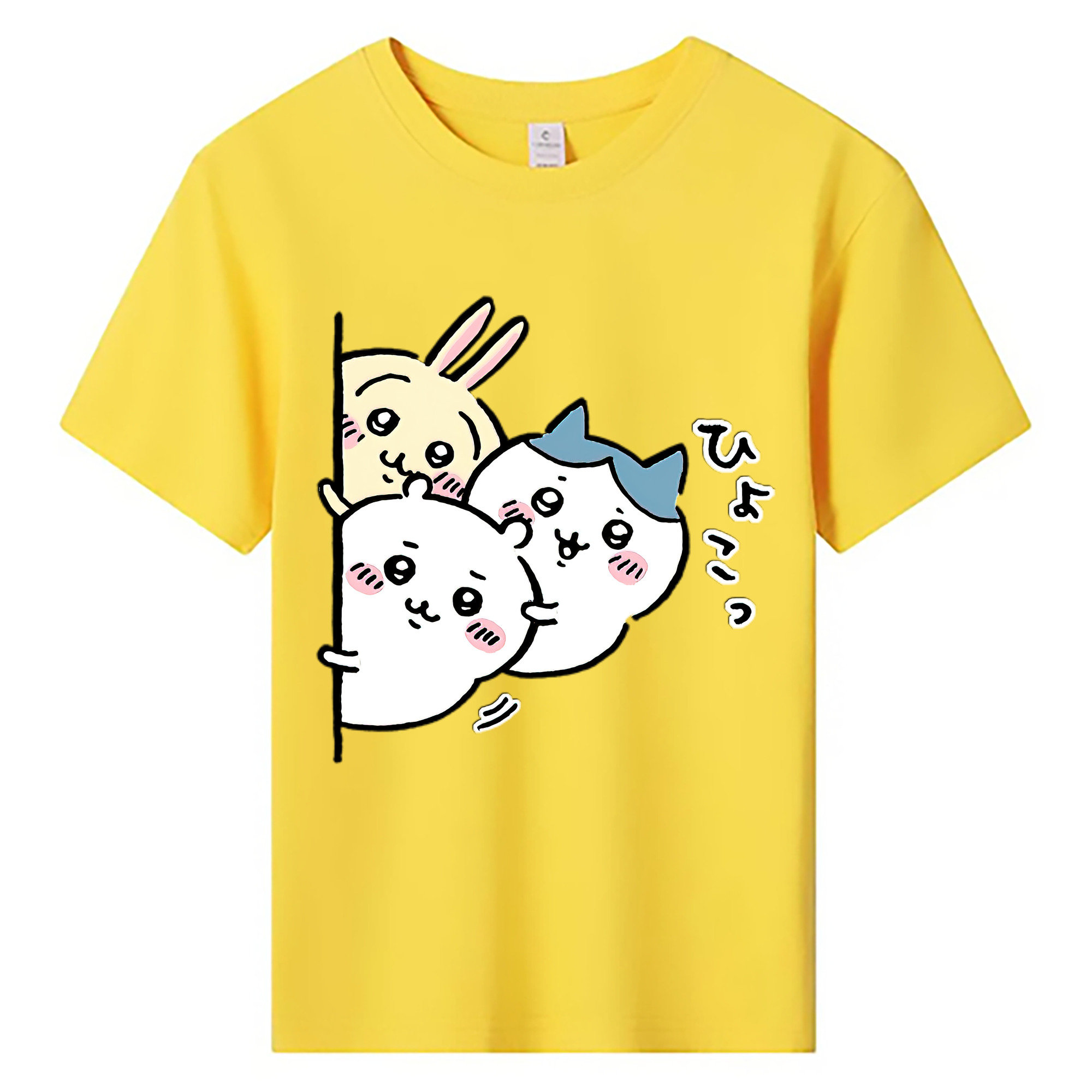 （画像用） ちいかわ うさぎ Chii-kawa usagi 綿100％キッズTシャツ（フロントプリント）