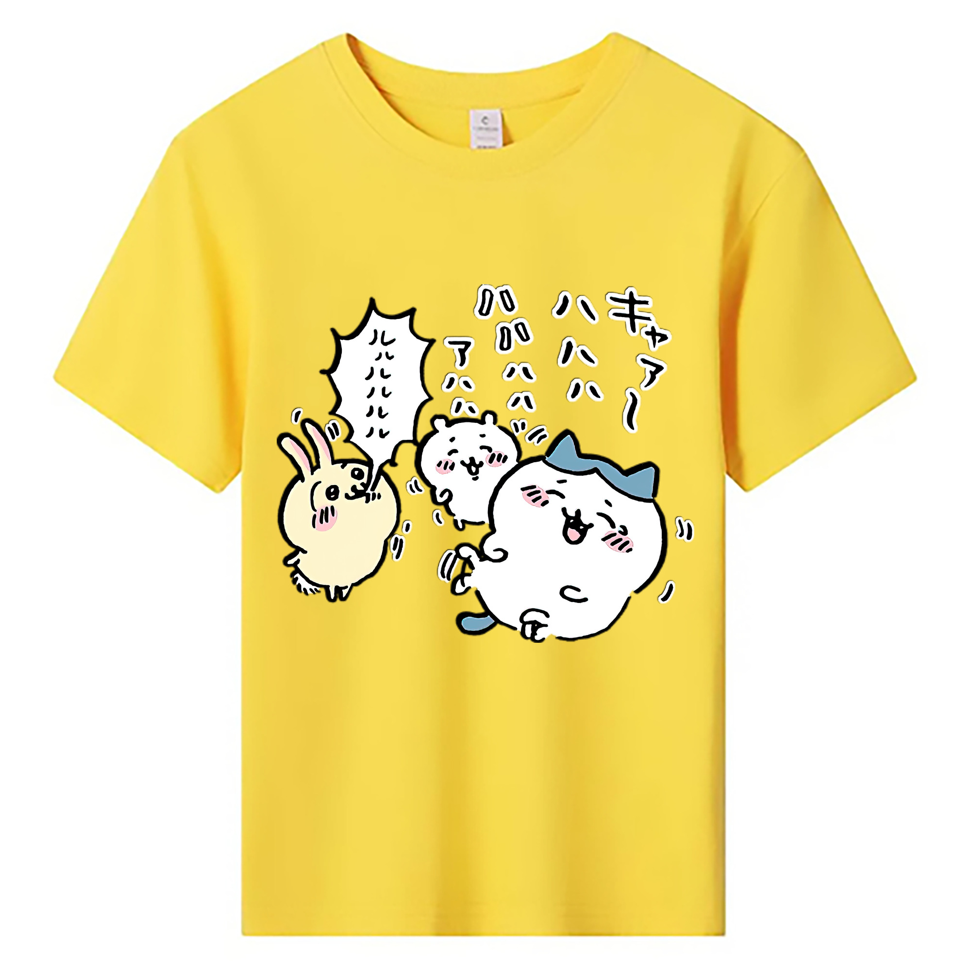 （画像用） ちいかわ うさぎ Chii-kawa usagi 綿100％キッズTシャツ（フロントプリント）