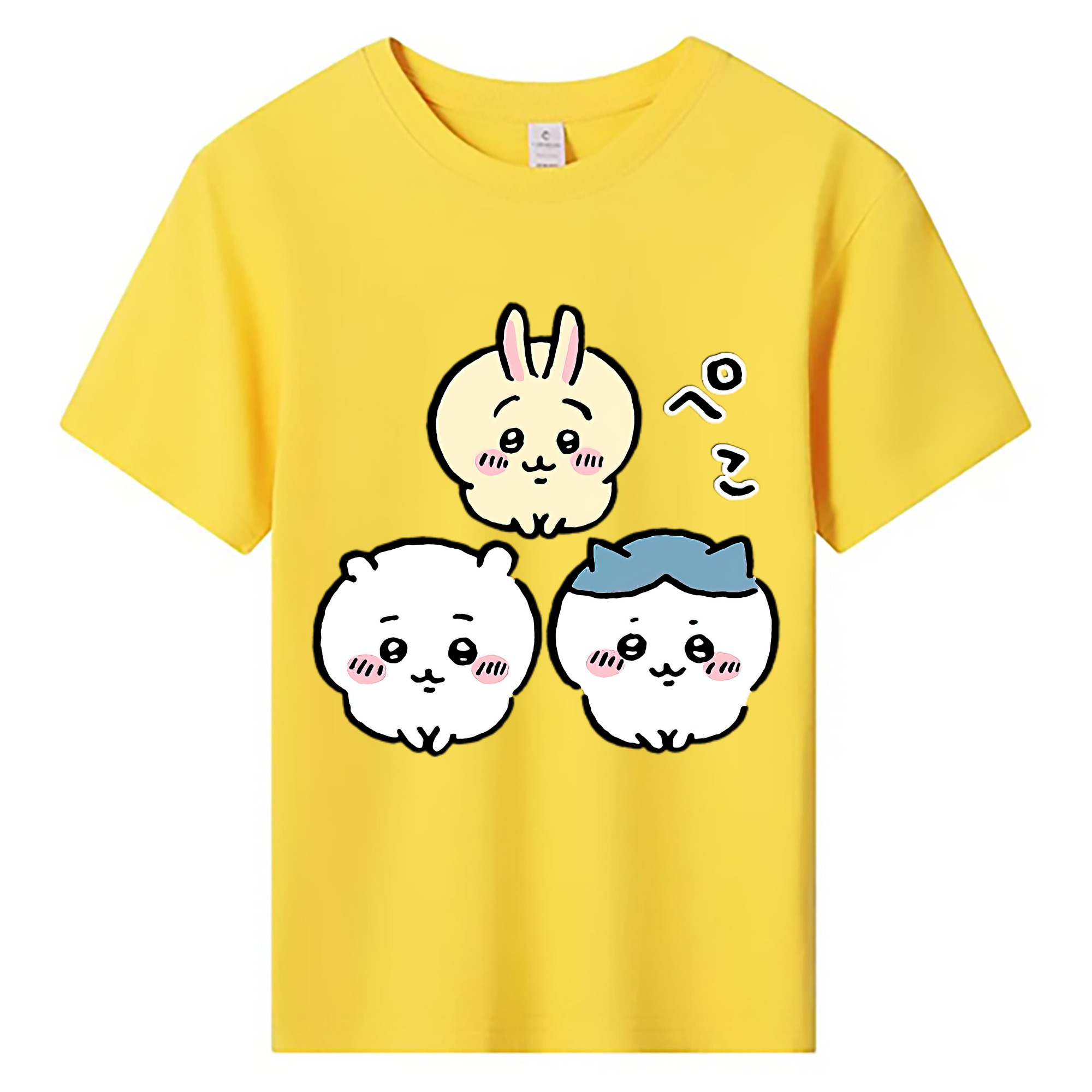 （画像用） ちいかわ うさぎ Chii-kawa usagi 綿100％キッズTシャツ（フロントプリント）