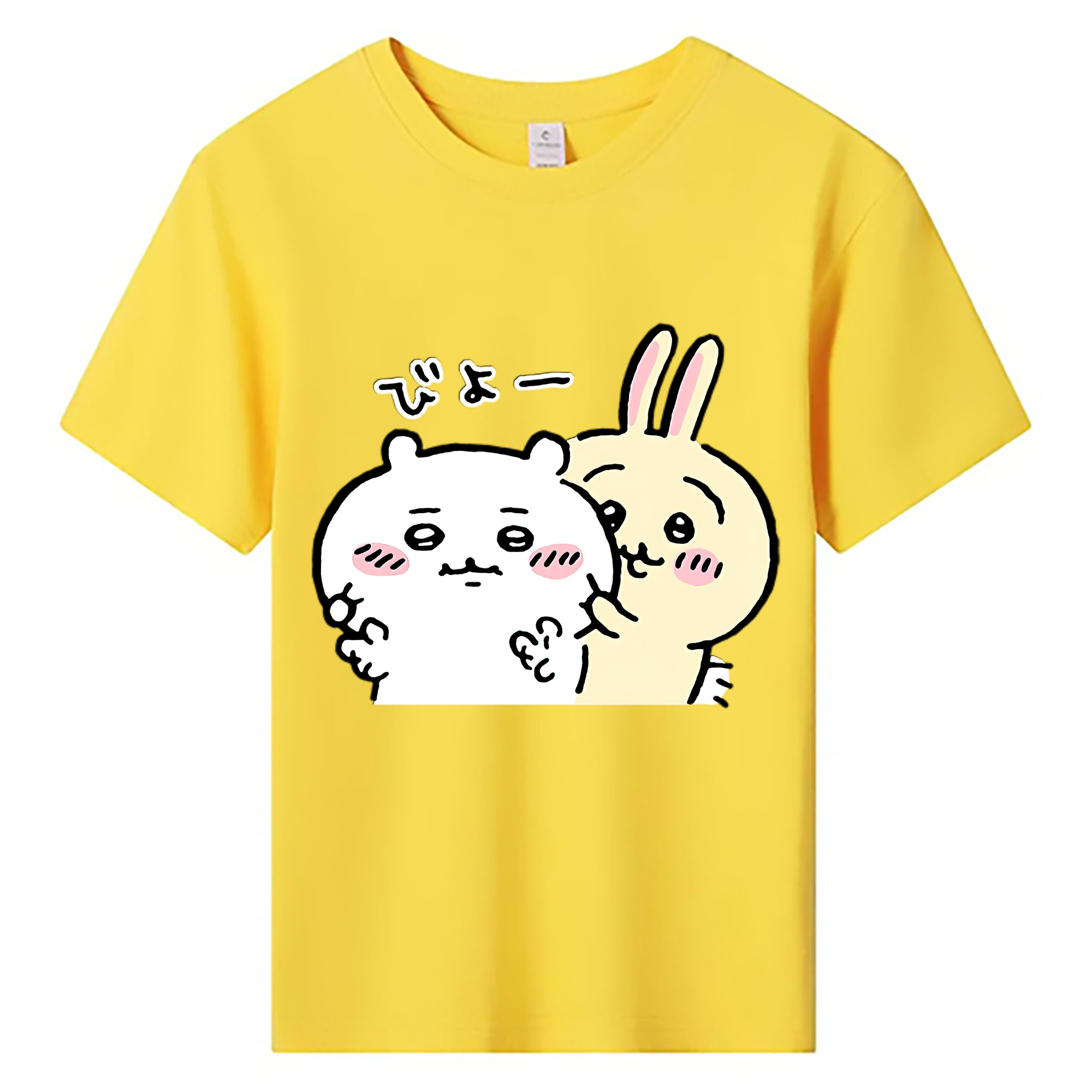 （画像用） ちいかわ うさぎ Chii-kawa usagi 綿100％キッズTシャツ（フロントプリント）