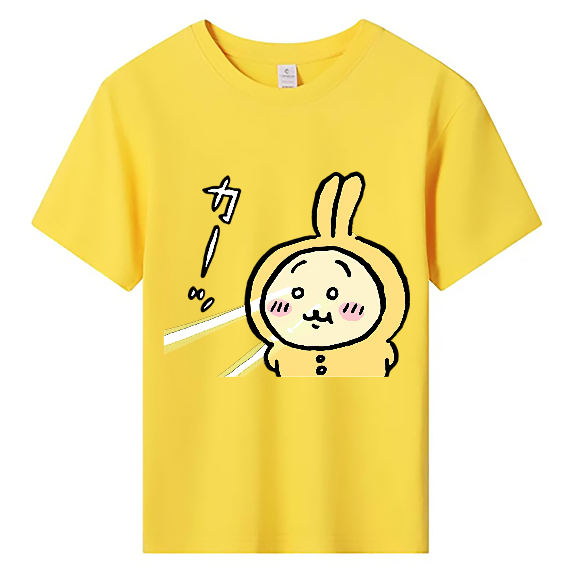 （画像用） ちいかわ うさぎ Chii-kawa usagi 綿100％キッズTシャツ（フロントプリント）