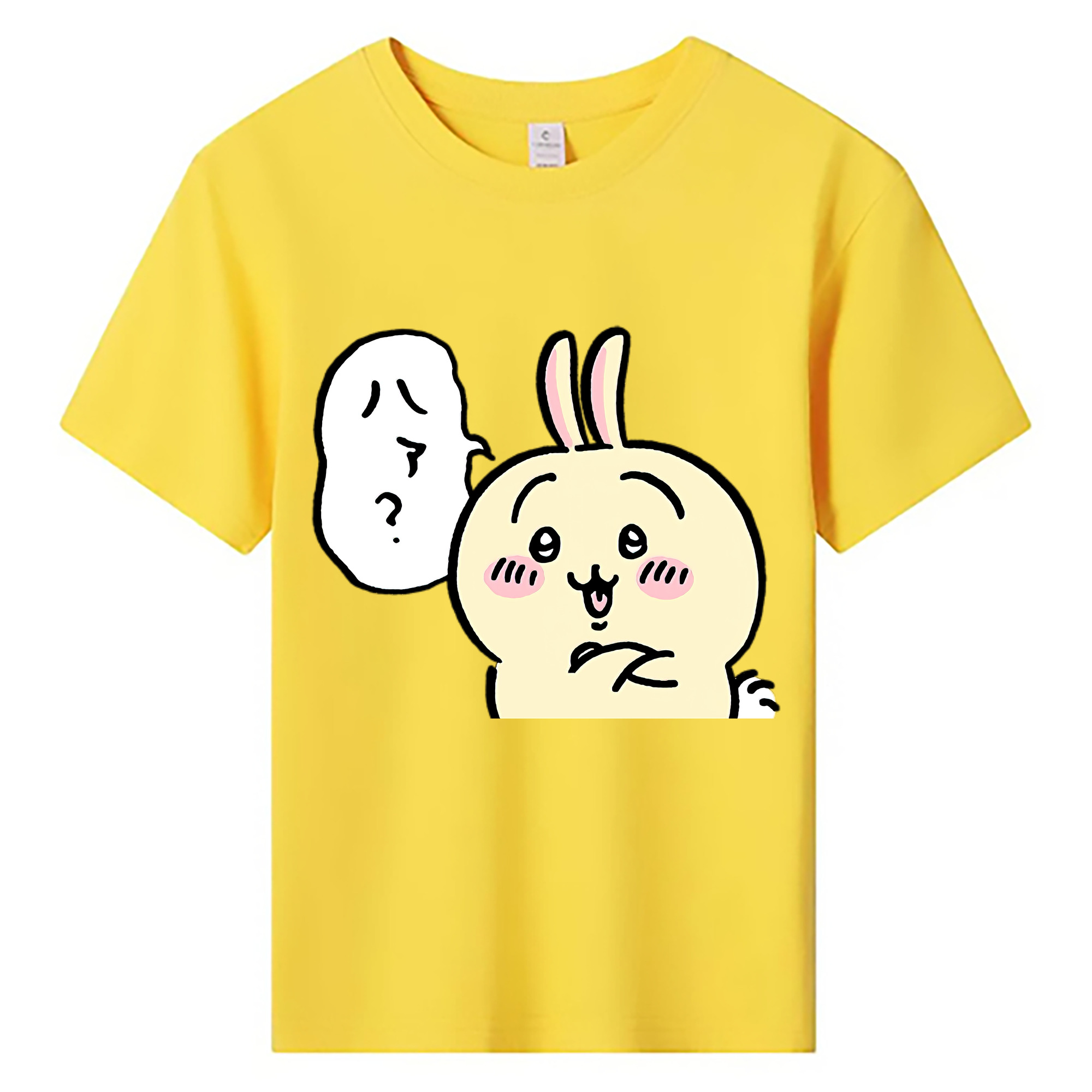 （画像用） ちいかわ うさぎ Chii-kawa usagi 綿100％キッズTシャツ（フロントプリント）