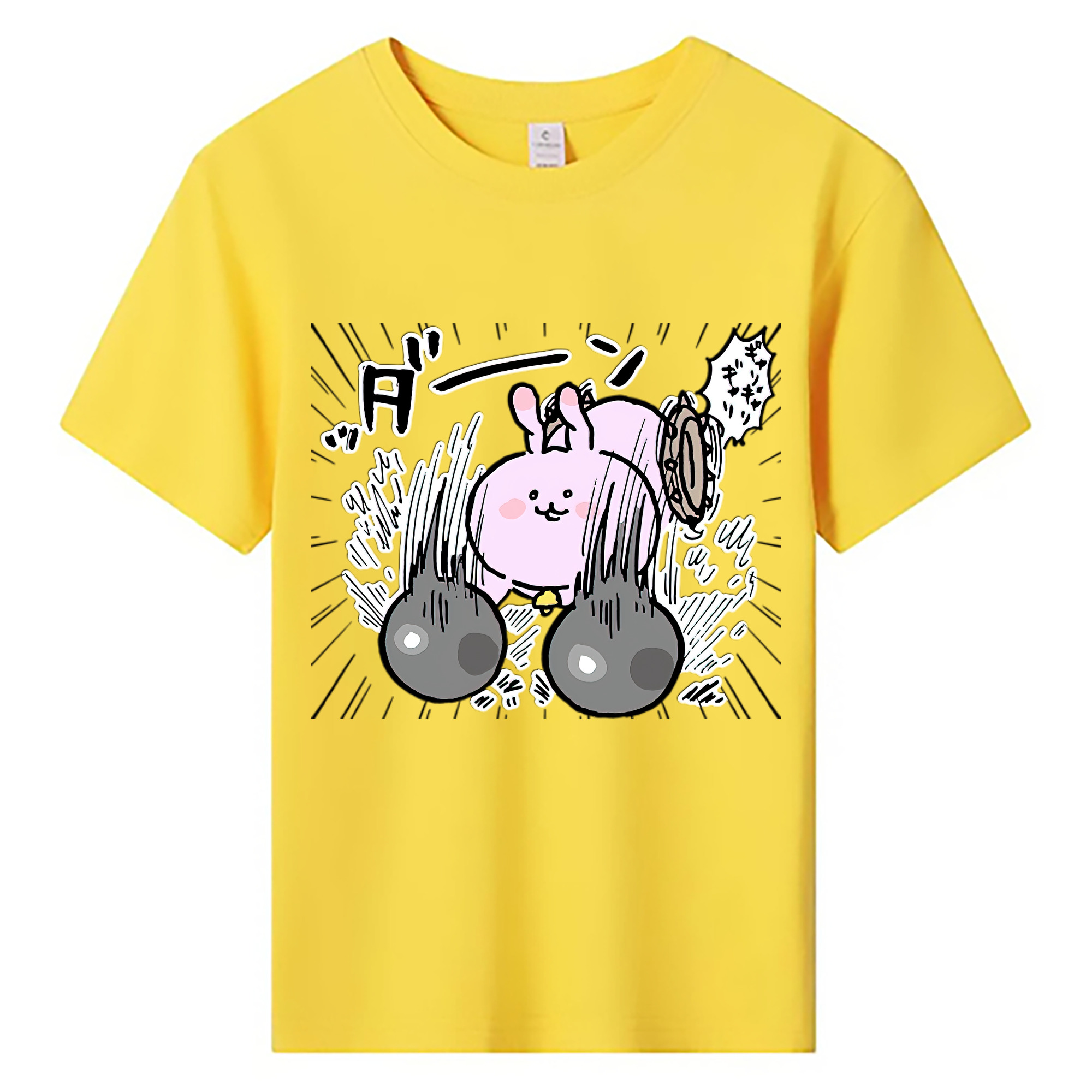（画像用） ちいかわ うさぎ Chii-kawa usagi 綿100％キッズTシャツ（フロントプリント）