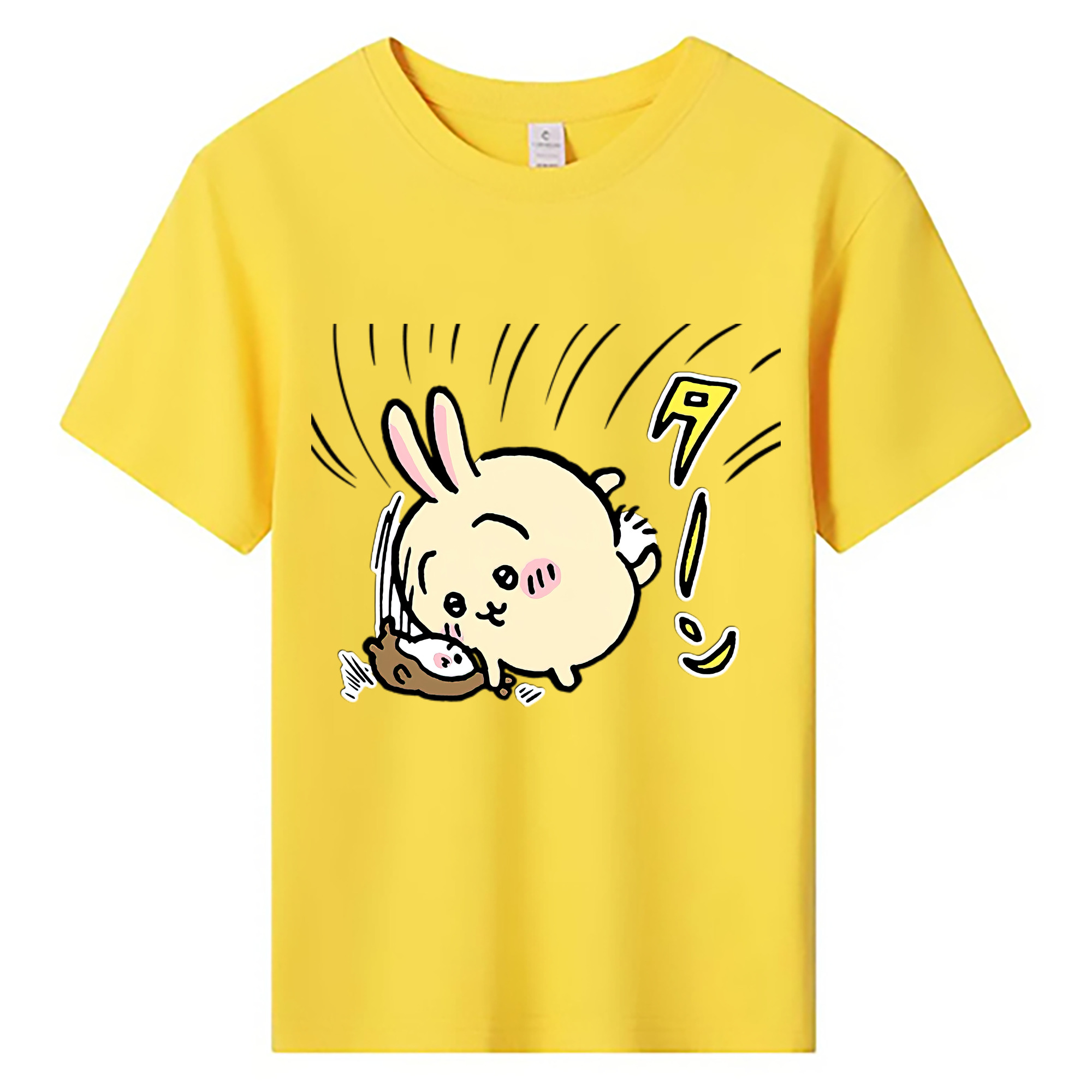 （画像用） ちいかわ うさぎ Chii-kawa usagi 綿100％キッズTシャツ（フロントプリント）