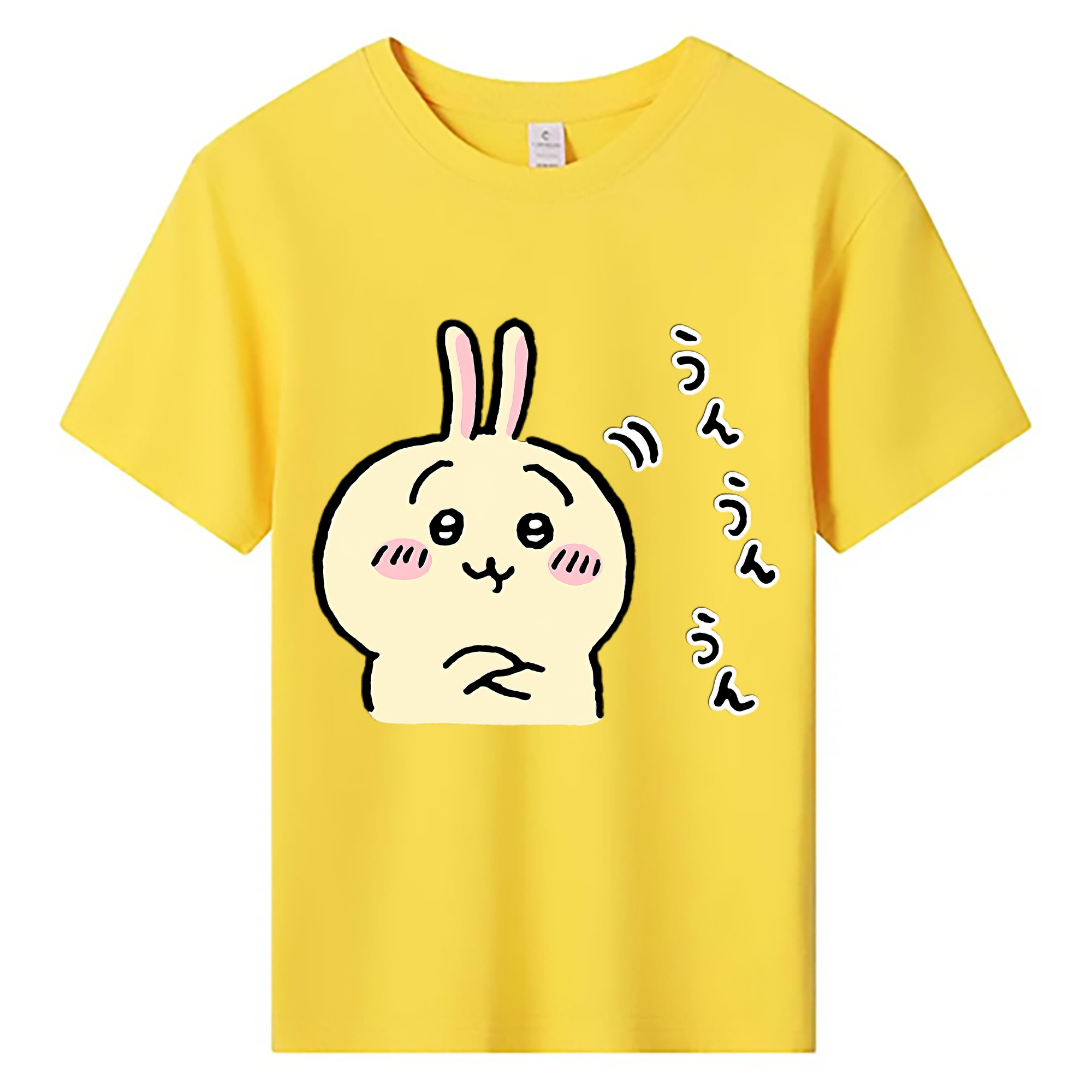 （画像用） ちいかわ うさぎ Chii-kawa usagi 綿100％キッズTシャツ（フロントプリント）