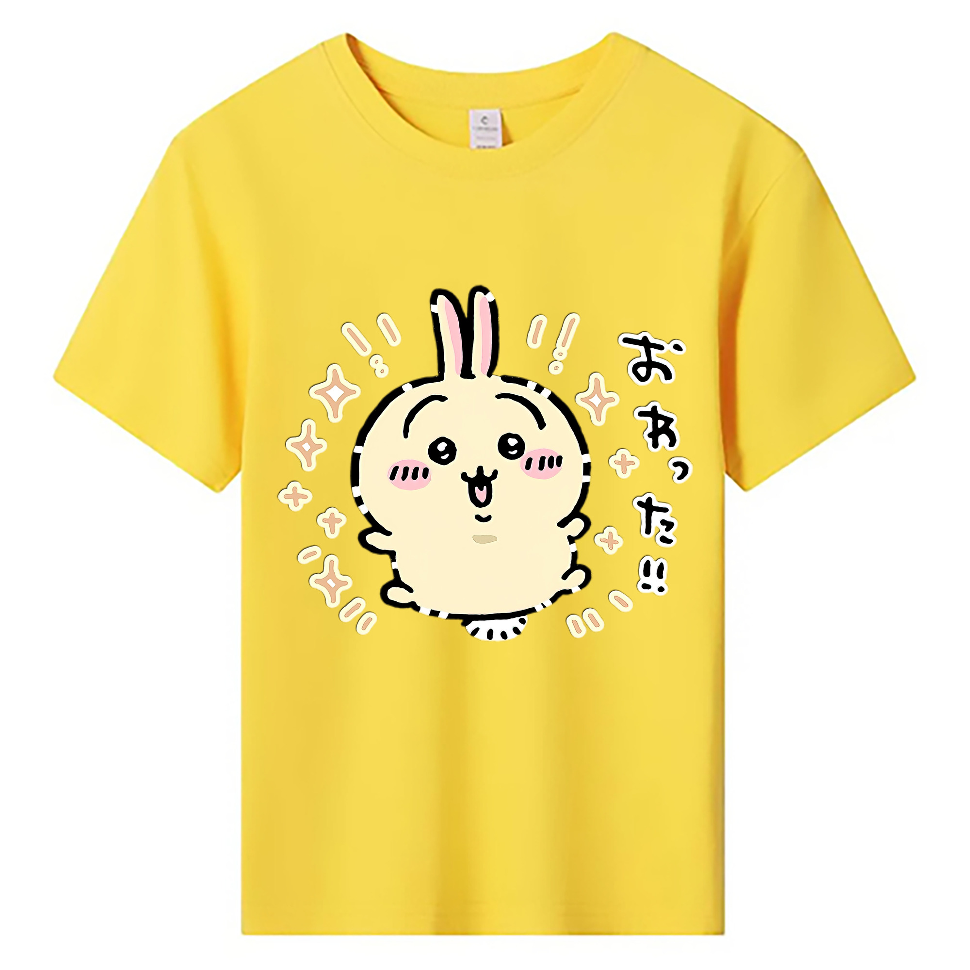 （画像用） ちいかわ うさぎ Chii-kawa usagi 綿100％キッズTシャツ（フロントプリント）