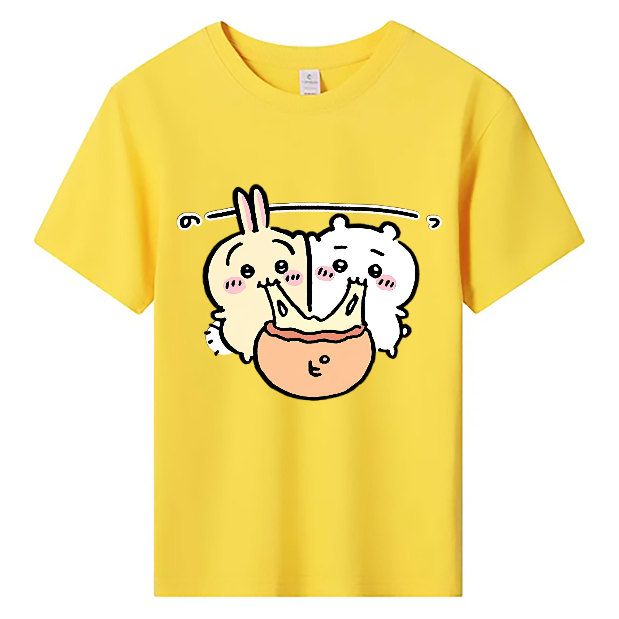 （画像用） ちいかわ うさぎ Chii-kawa usagi 綿100％キッズTシャツ（フロントプリント）