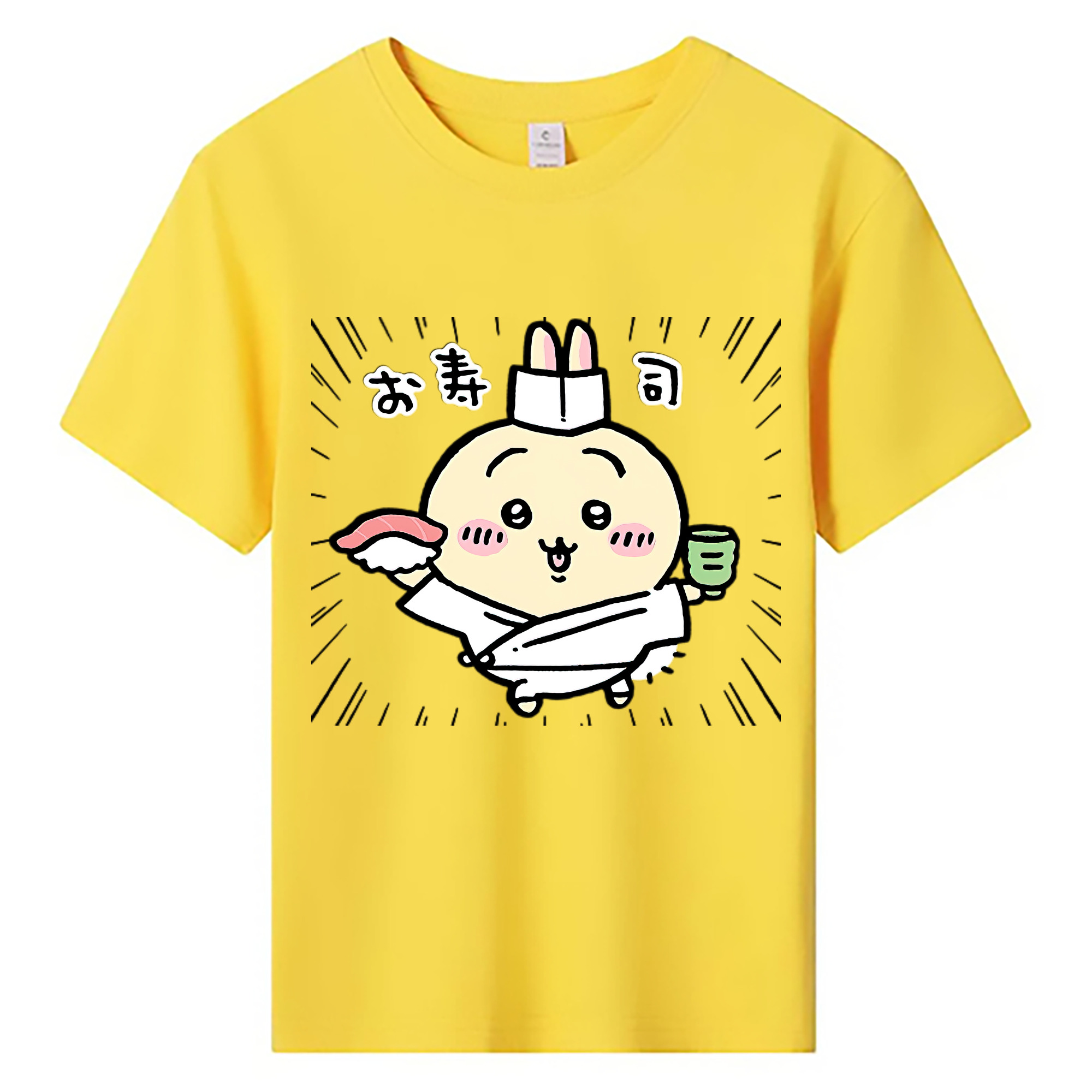 （画像用） ちいかわ うさぎ Chii-kawa usagi 綿100％キッズTシャツ（フロントプリント）