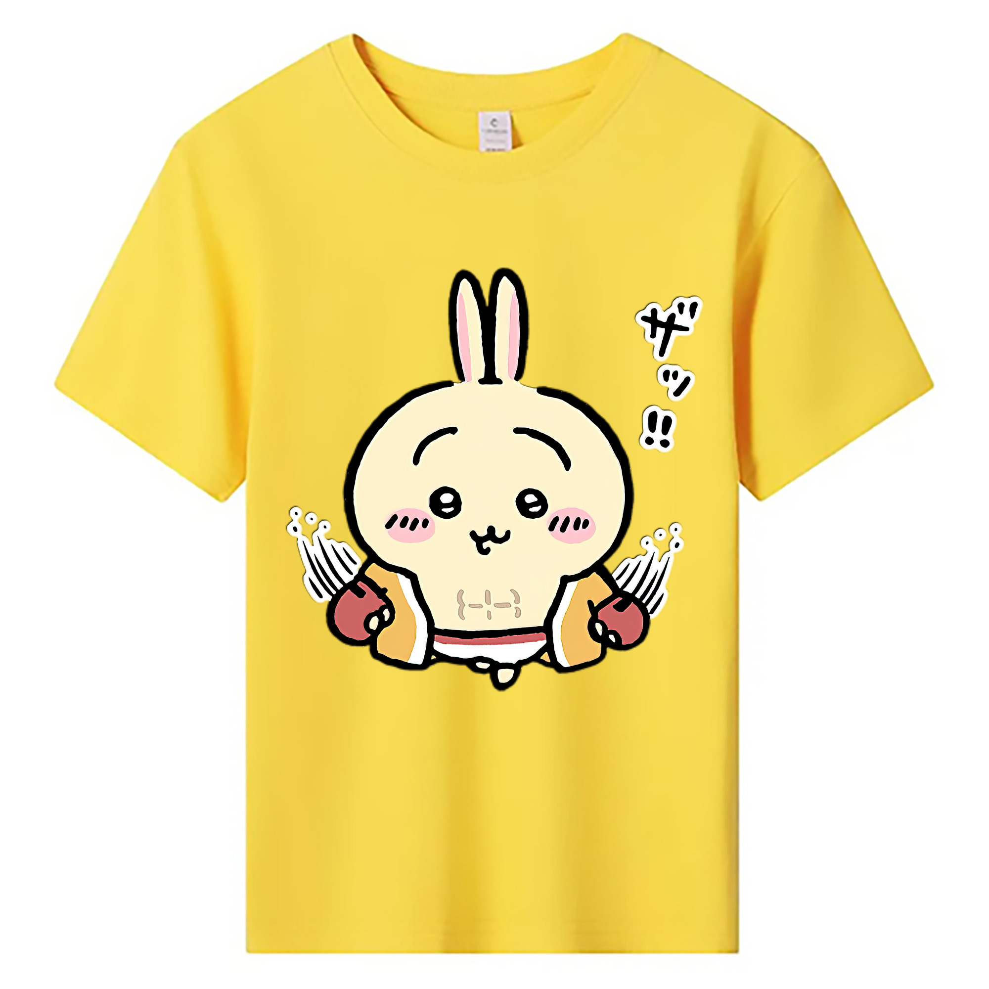（画像用） ちいかわ うさぎ Chii-kawa usagi 綿100％キッズTシャツ（フロントプリント）