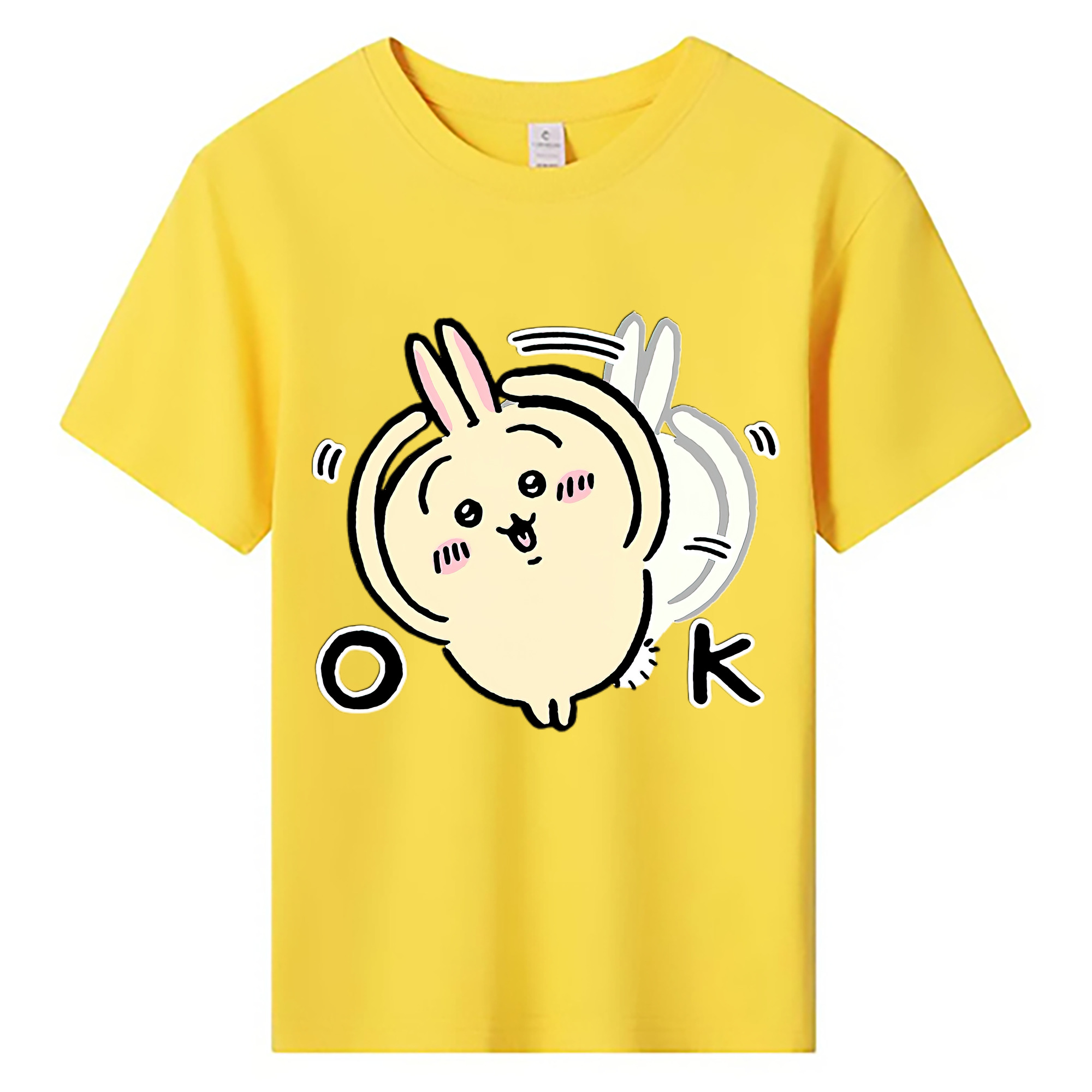 （画像用） ちいかわ うさぎ Chii-kawa usagi 綿100％キッズTシャツ（フロントプリント）