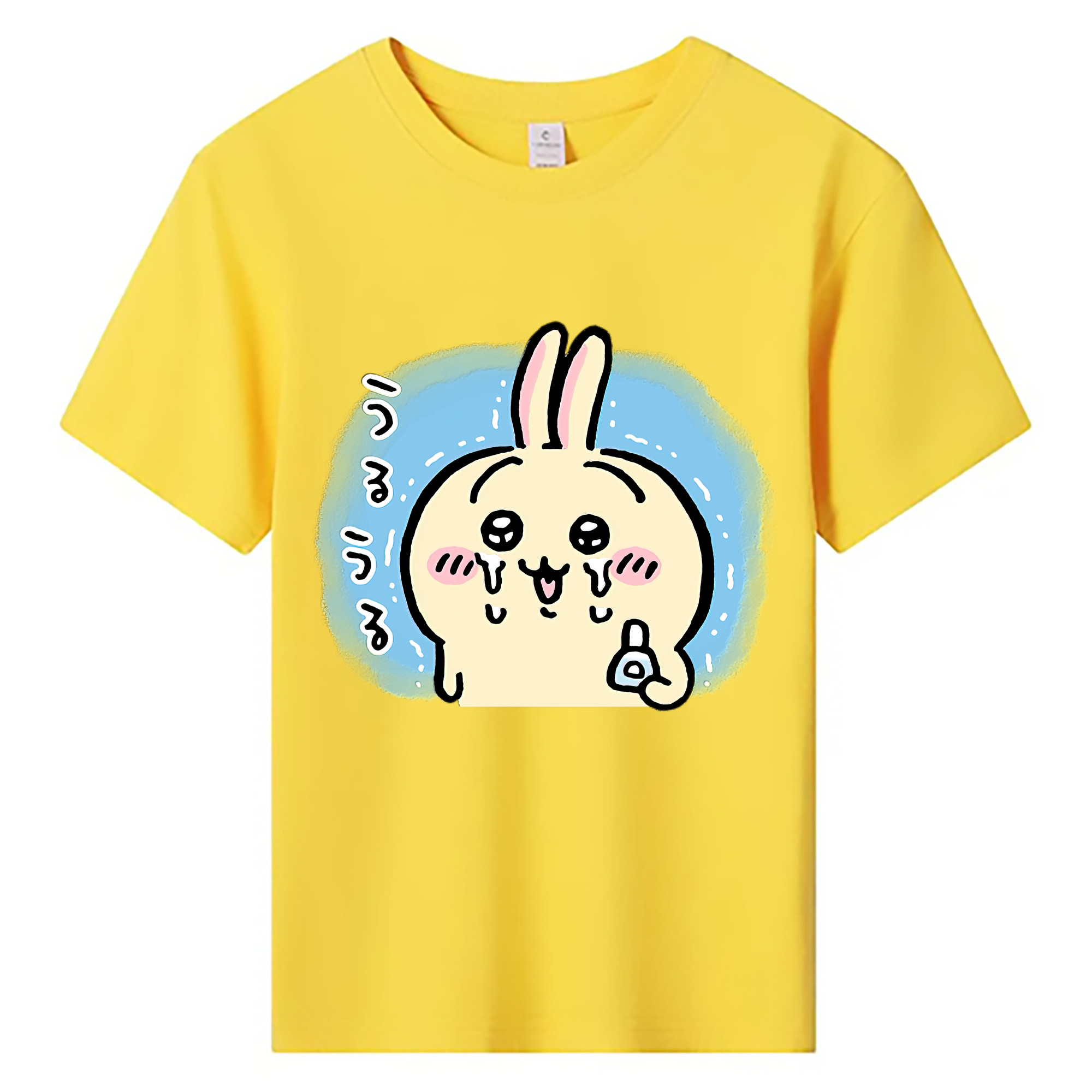 （画像用） ちいかわ うさぎ Chii-kawa usagi 綿100％キッズTシャツ（フロントプリント）