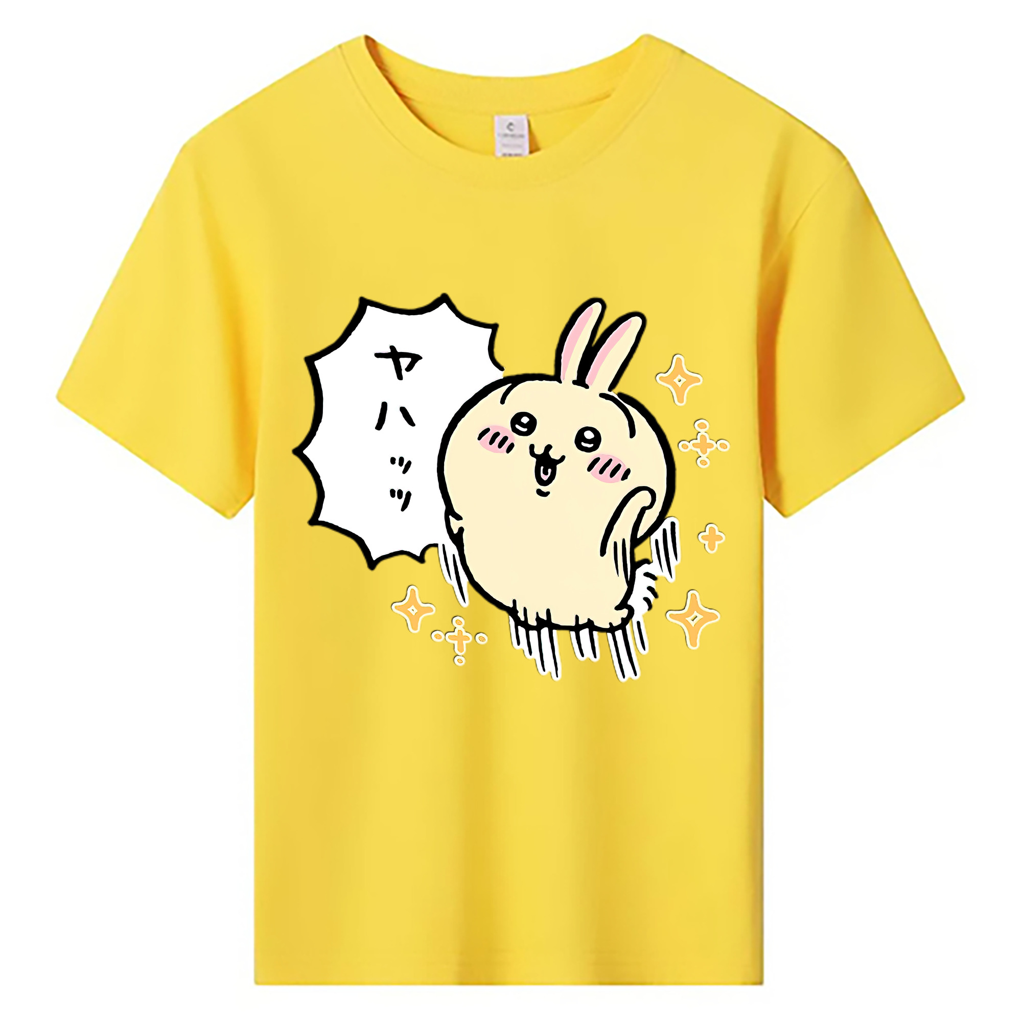 （画像用） ちいかわ うさぎ Chii-kawa usagi 綿100％キッズTシャツ（フロントプリント）