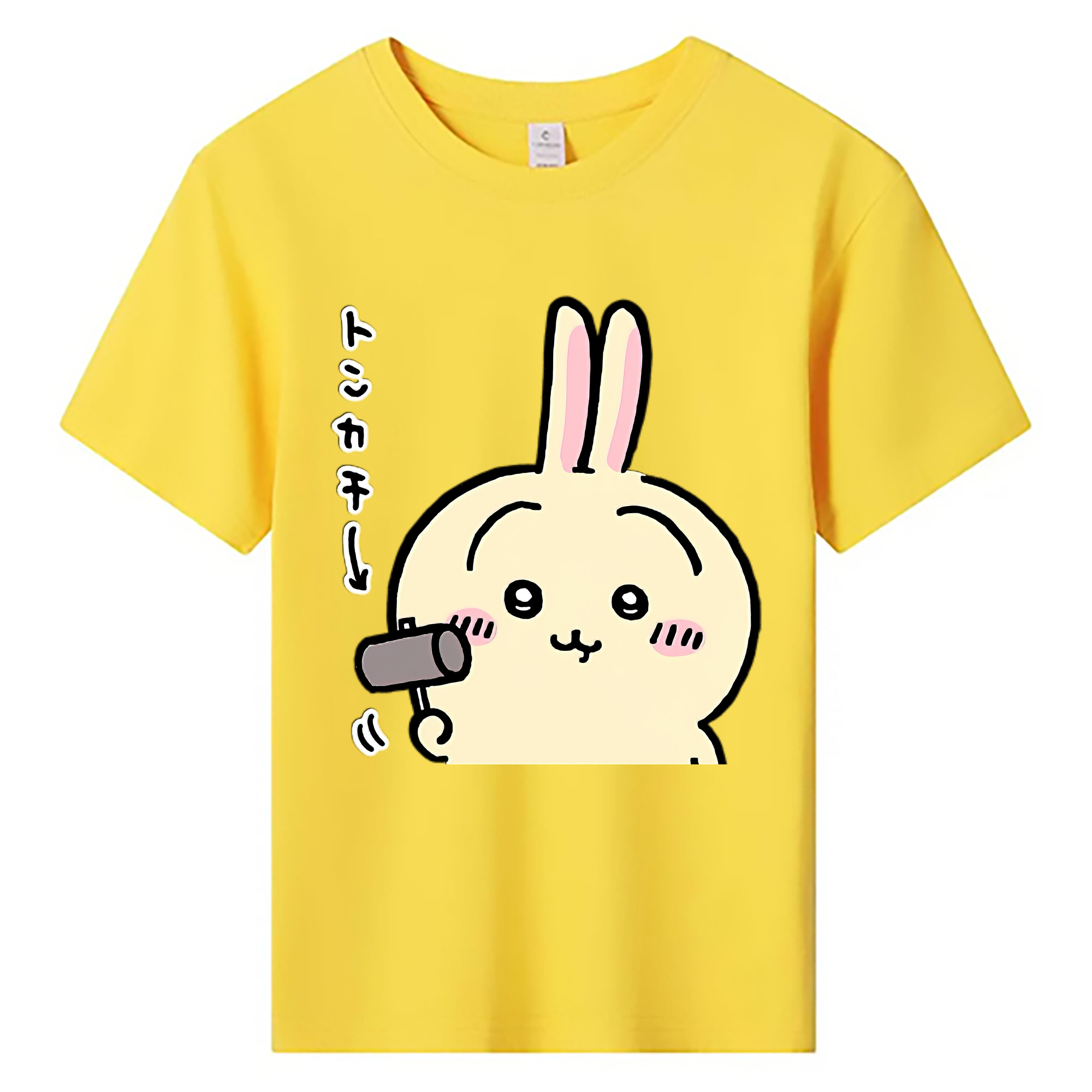 （画像用） ちいかわ うさぎ Chii-kawa usagi 綿100％キッズTシャツ（フロントプリント）