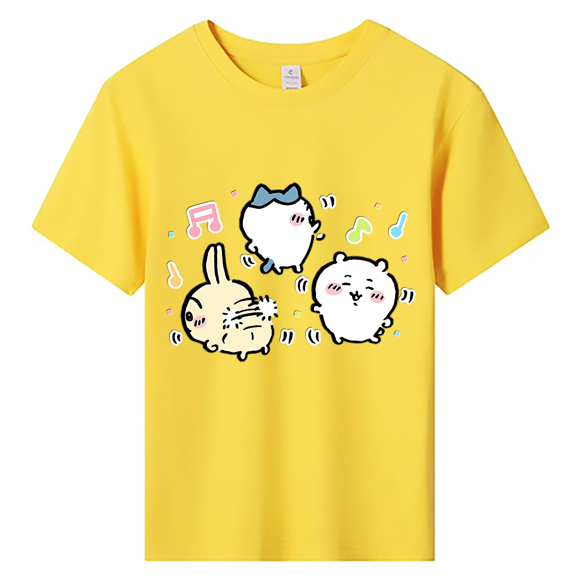 （画像用） ちいかわ うさぎ Chii-kawa usagi 綿100％キッズTシャツ（フロントプリント）