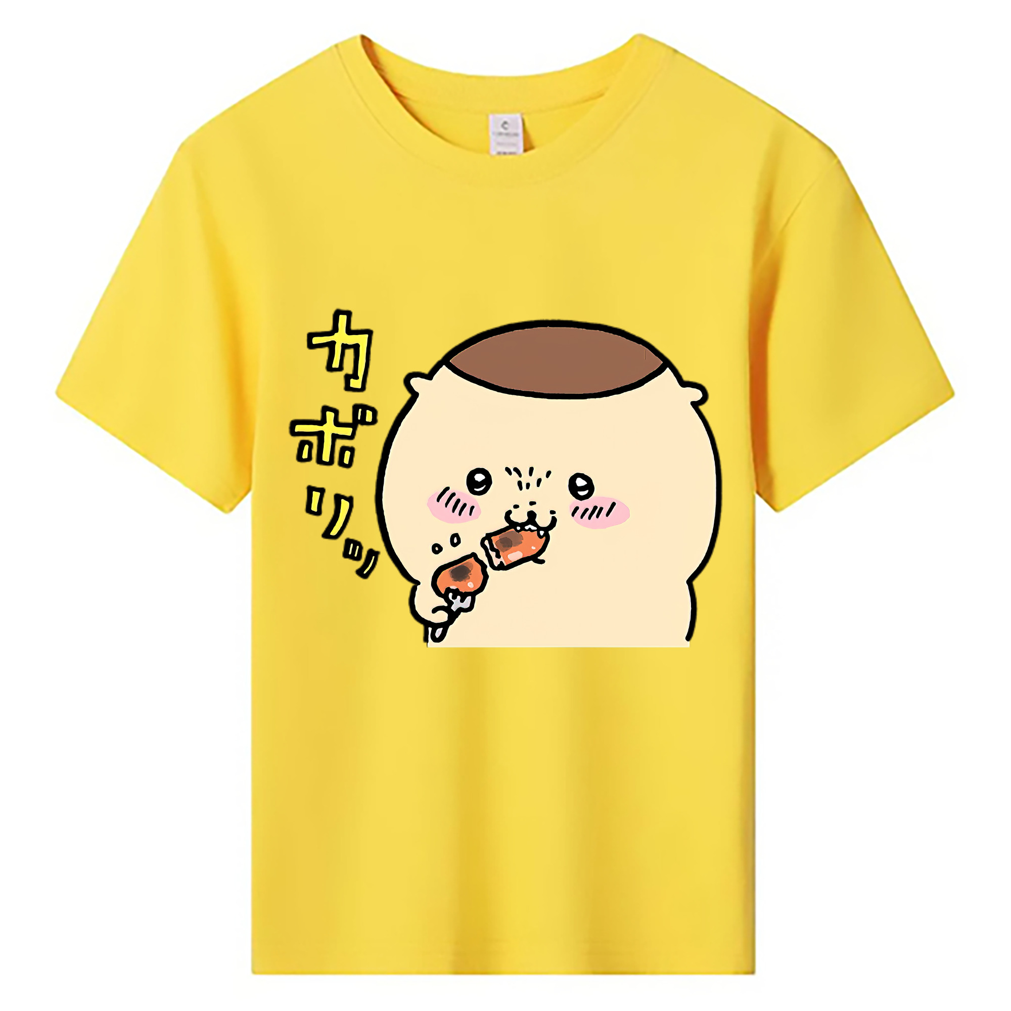（画像用） ちいかわ くりまんじゅう Chii-kawa kuri manjū 綿100％キッズTシャツ（フロントプリント）