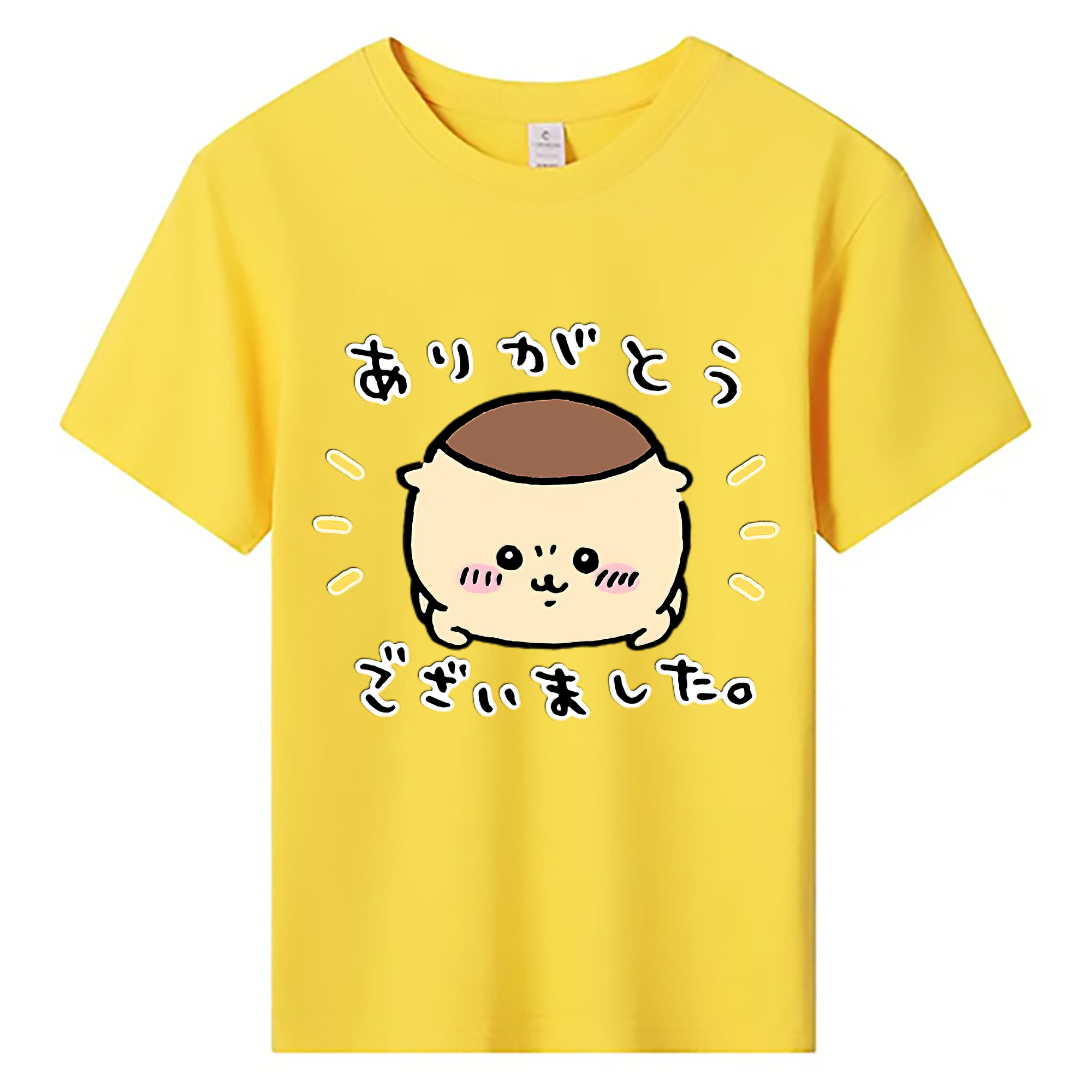 （画像用） ちいかわ くりまんじゅう Chii-kawa kuri manjū 綿100％キッズTシャツ（フロントプリント）
