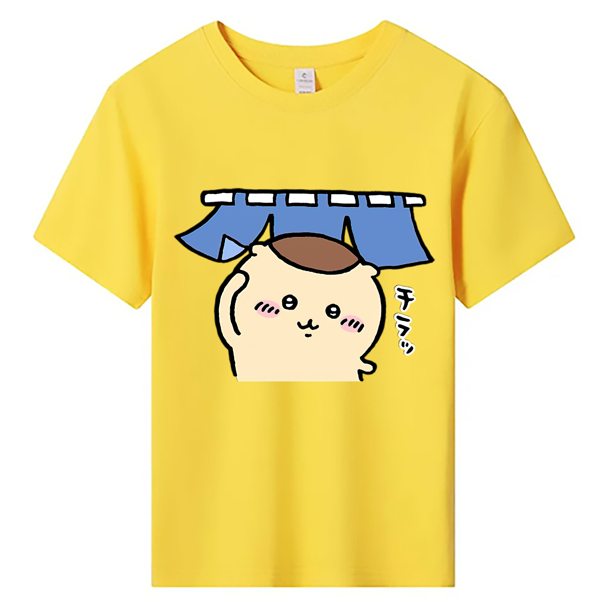 （画像用） ちいかわ くりまんじゅう Chii-kawa kuri manjū 綿100％キッズTシャツ（フロントプリント）