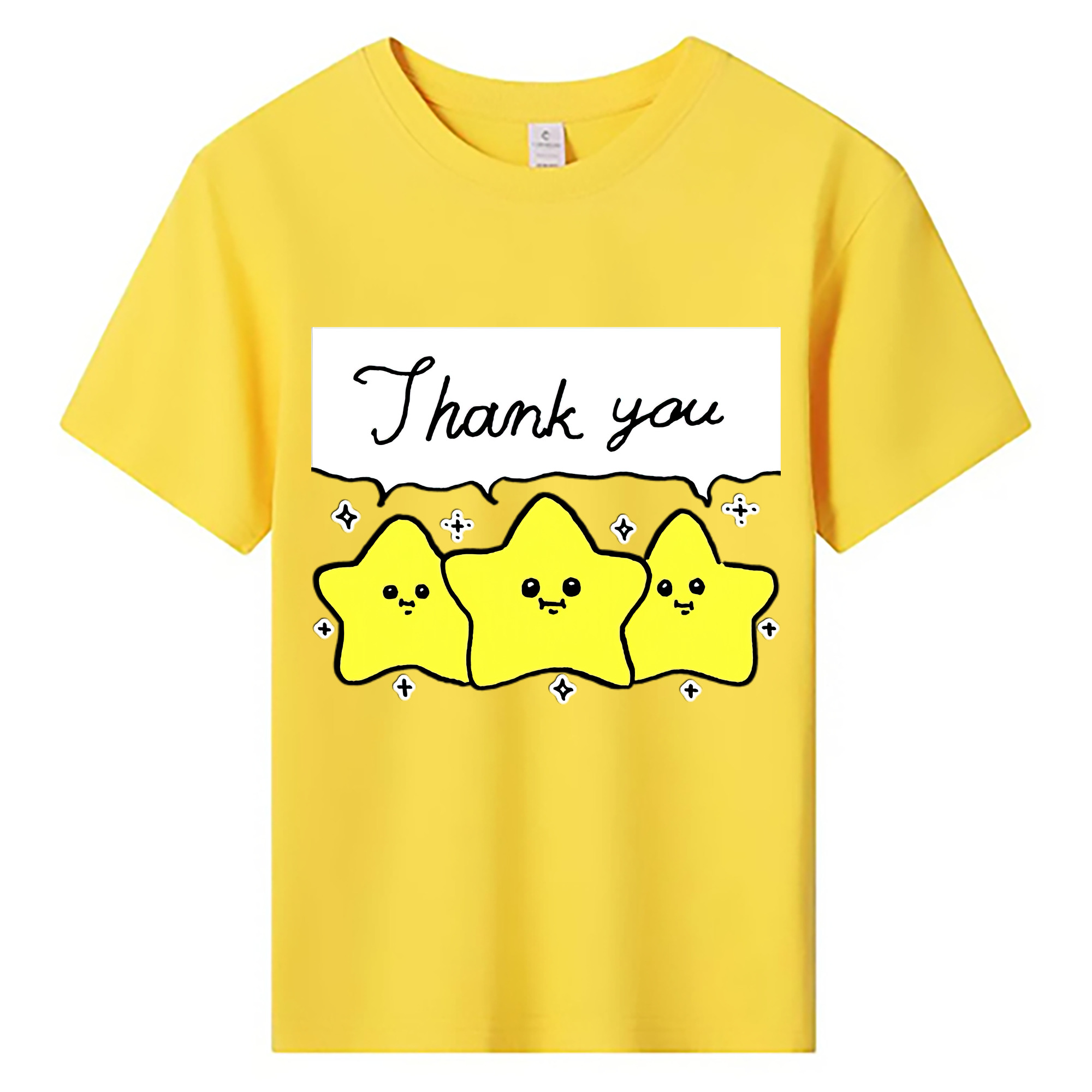 （画像用） ちいかわ 流れ星 Chii-kawa Shooting star 綿100％キッズTシャツ（フロントプリント）