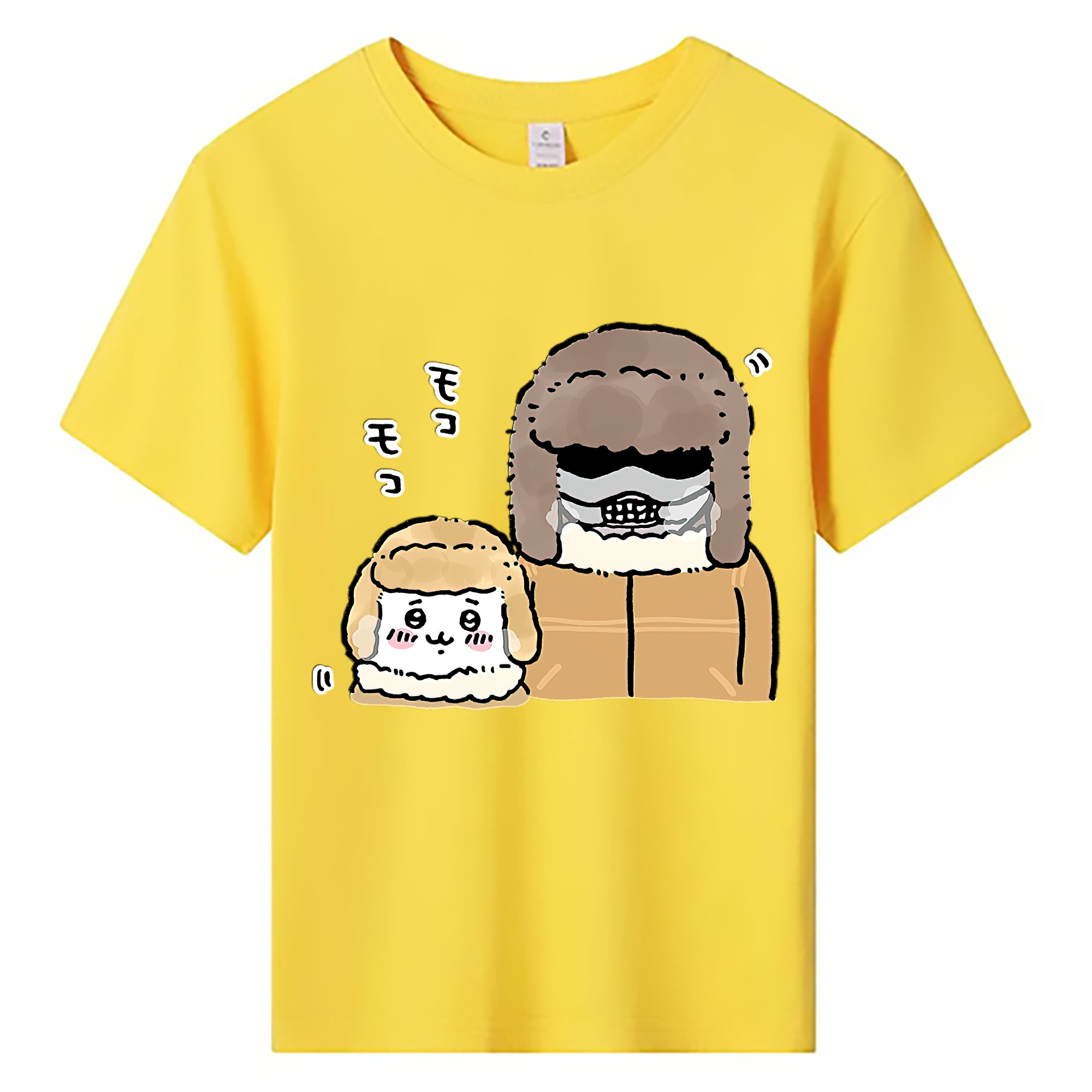 （画像用） ちいかわ 労働の鎧さん Chii-kawa Mr. Armor of Labor 綿100％キッズTシャツ（フロントプリント）