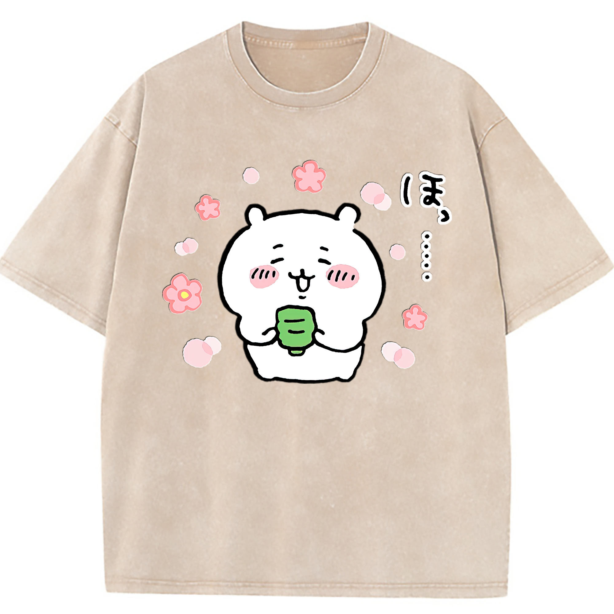 （画像用） ちいかわ ちいかわ Chii-kawa chiikawa 綿100% ヴィンテージ風 半袖Tシャツ（フロントプリント）