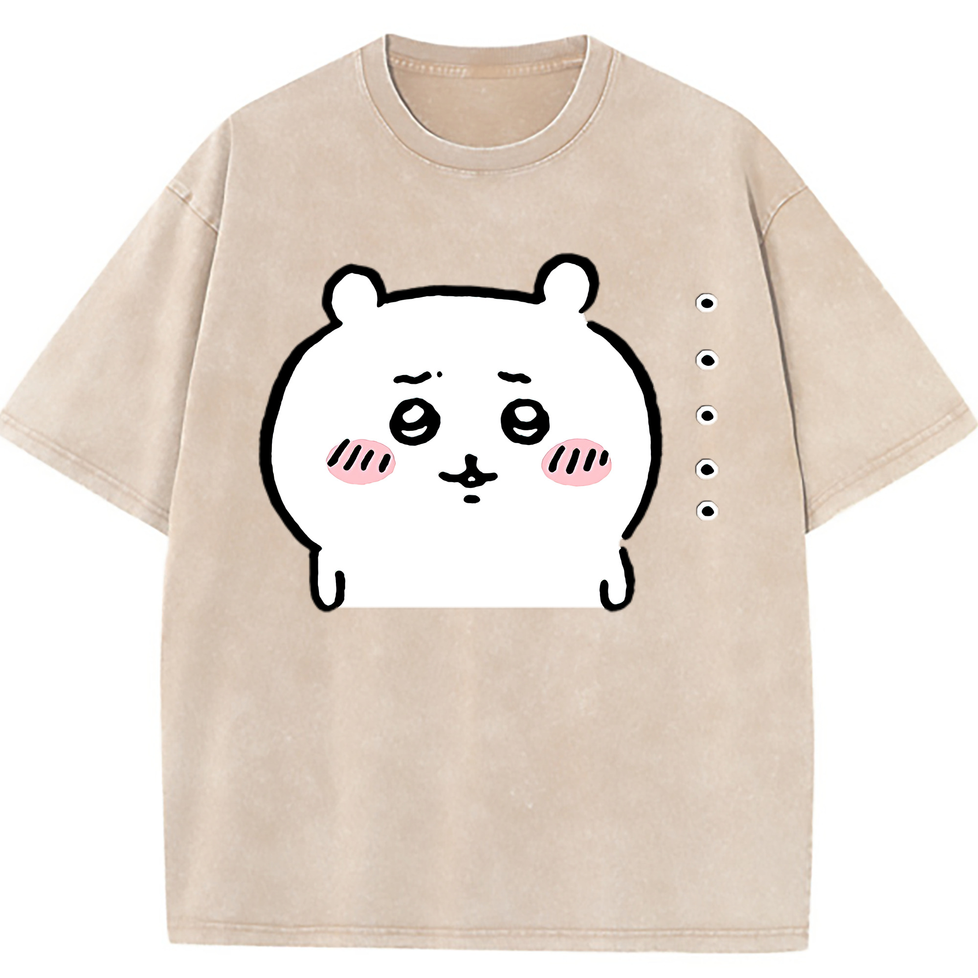 （画像用） ちいかわ ちいかわ Chii-kawa chiikawa 綿100% ヴィンテージ風 半袖Tシャツ（フロントプリント）