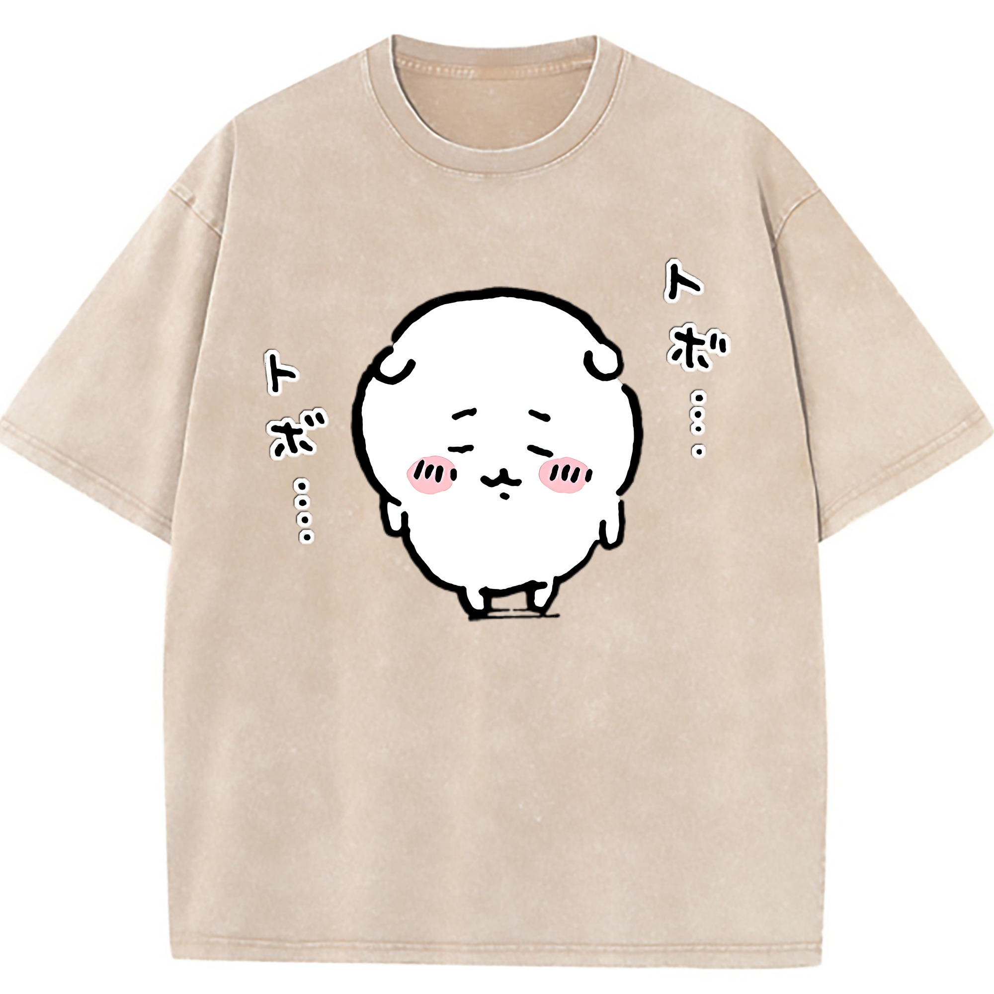 （画像用） ちいかわ ちいかわ Chii-kawa chiikawa 綿100% ヴィンテージ風 半袖Tシャツ（フロントプリント）