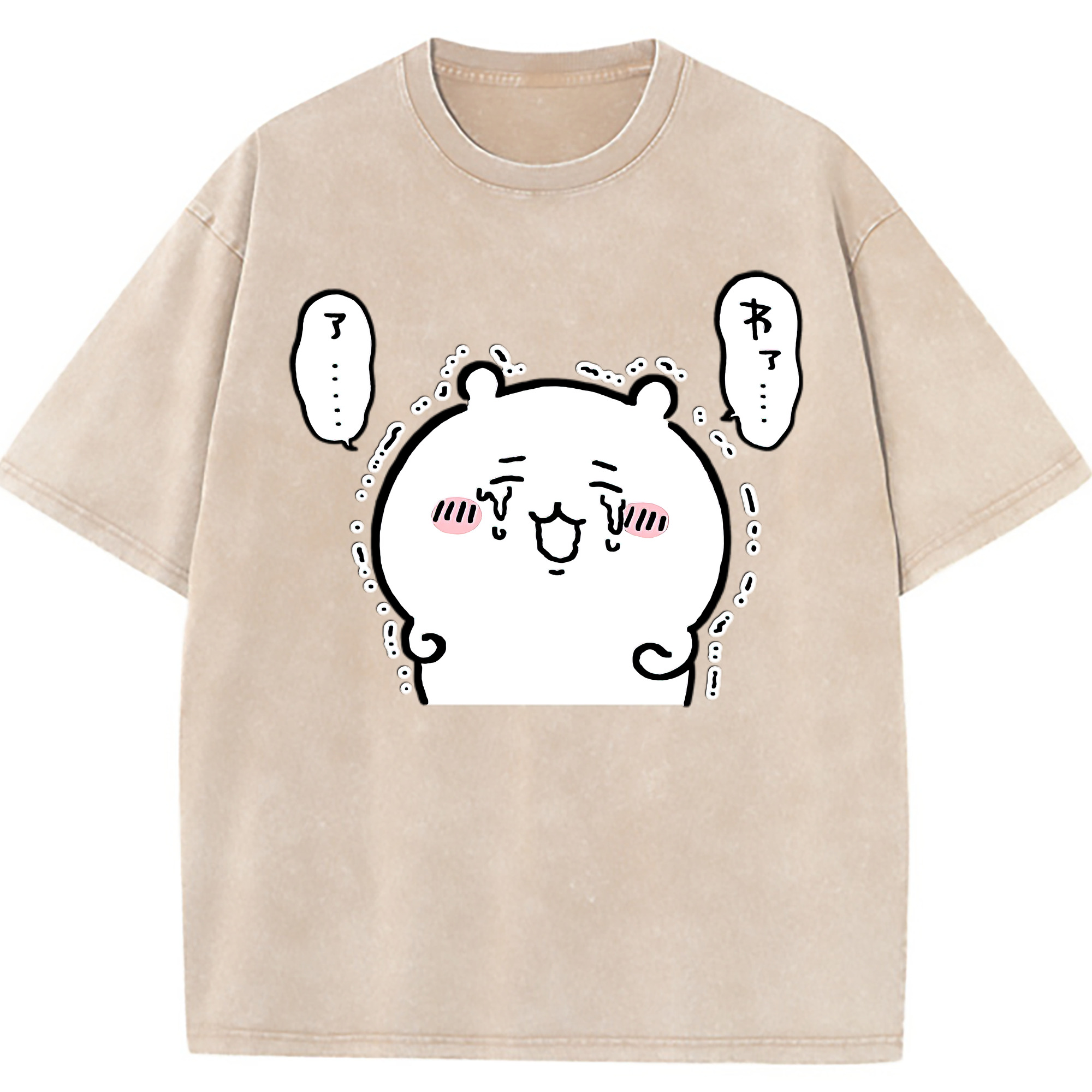 （画像用） ちいかわ ちいかわ Chii-kawa chiikawa 綿100% ヴィンテージ風 半袖Tシャツ（フロントプリント）