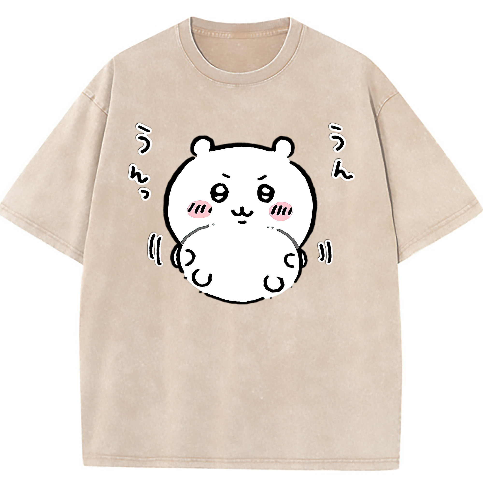 （画像用） ちいかわ ちいかわ Chii-kawa chiikawa 綿100% ヴィンテージ風 半袖Tシャツ（フロントプリント）