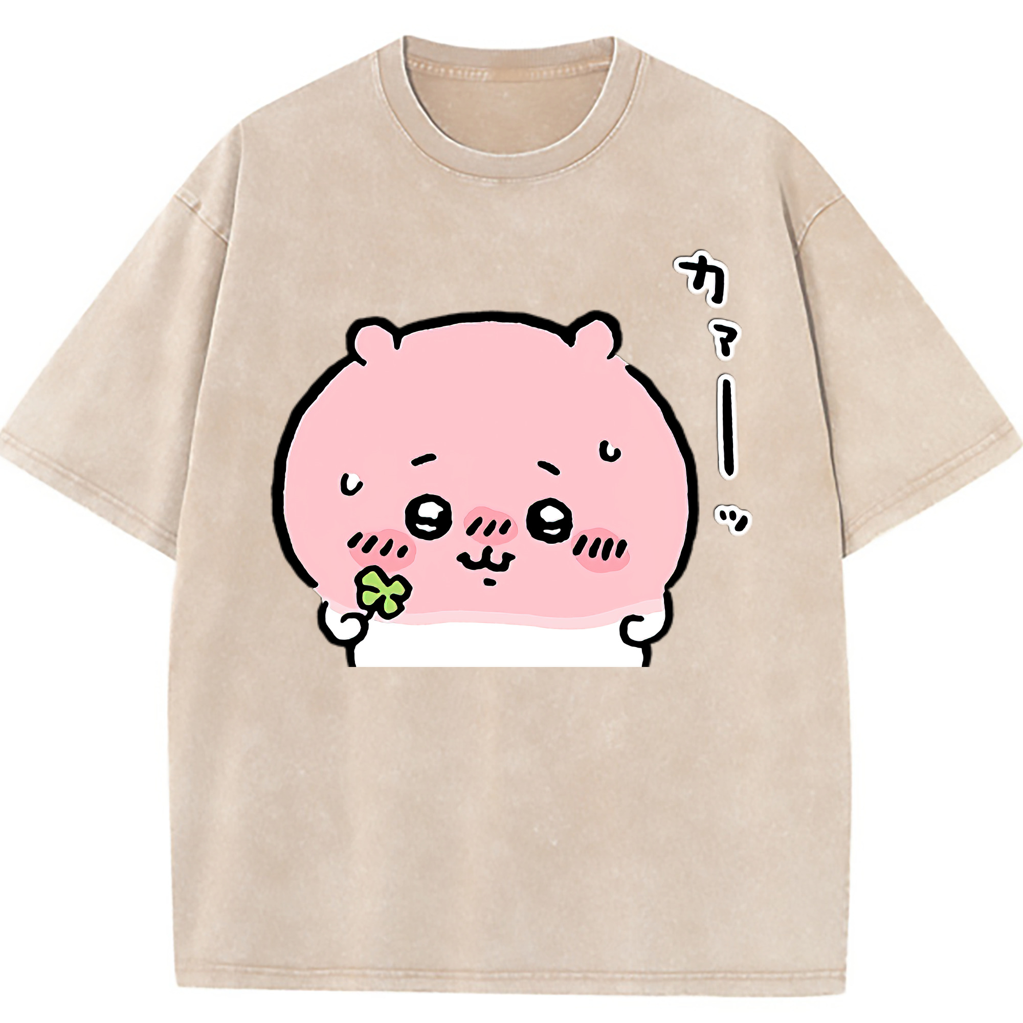 （画像用） ちいかわ ちいかわ Chii-kawa chiikawa 綿100% ヴィンテージ風 半袖Tシャツ（フロントプリント）