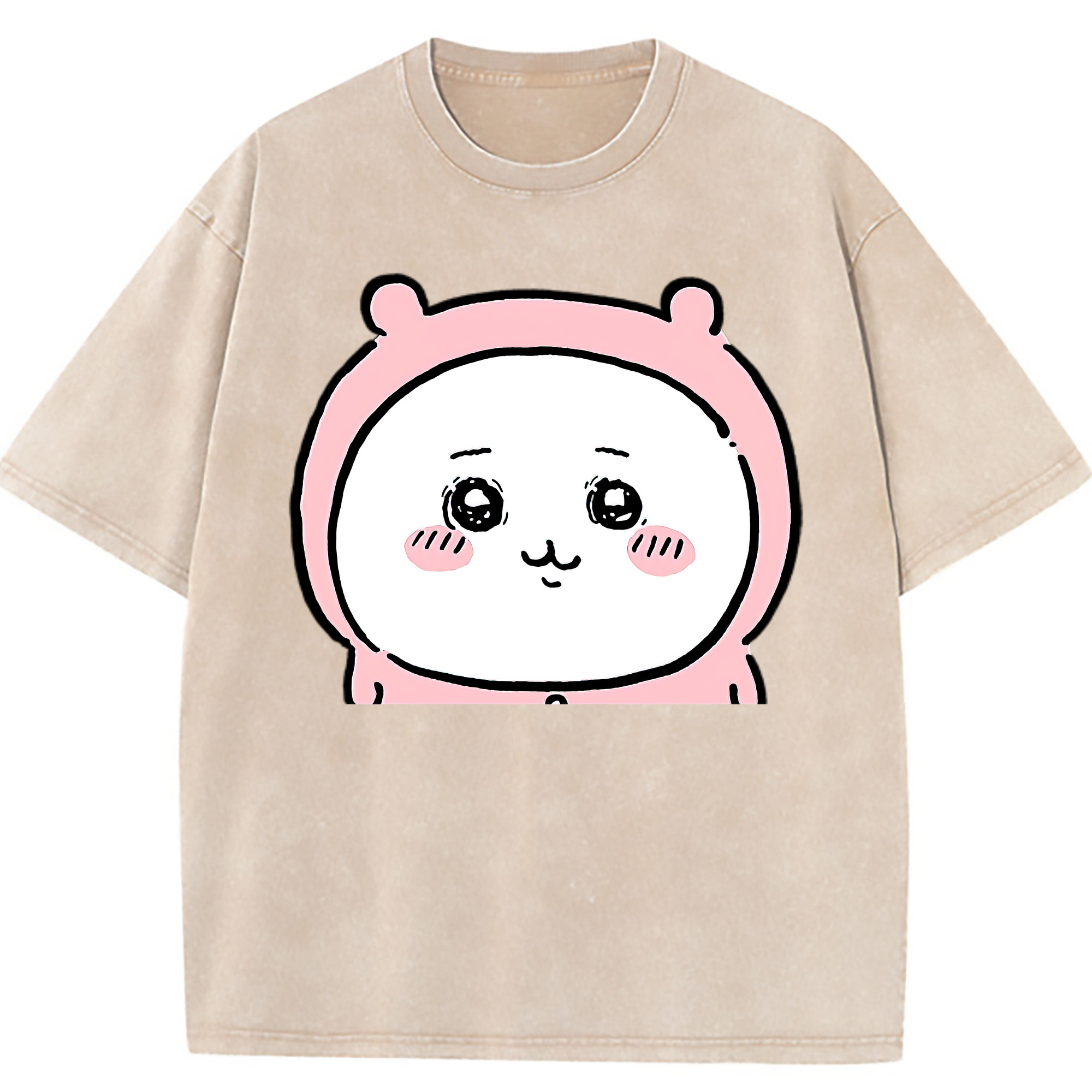 （画像用） ちいかわ ちいかわ Chii-kawa chiikawa 綿100% ヴィンテージ風 半袖Tシャツ（フロントプリント）